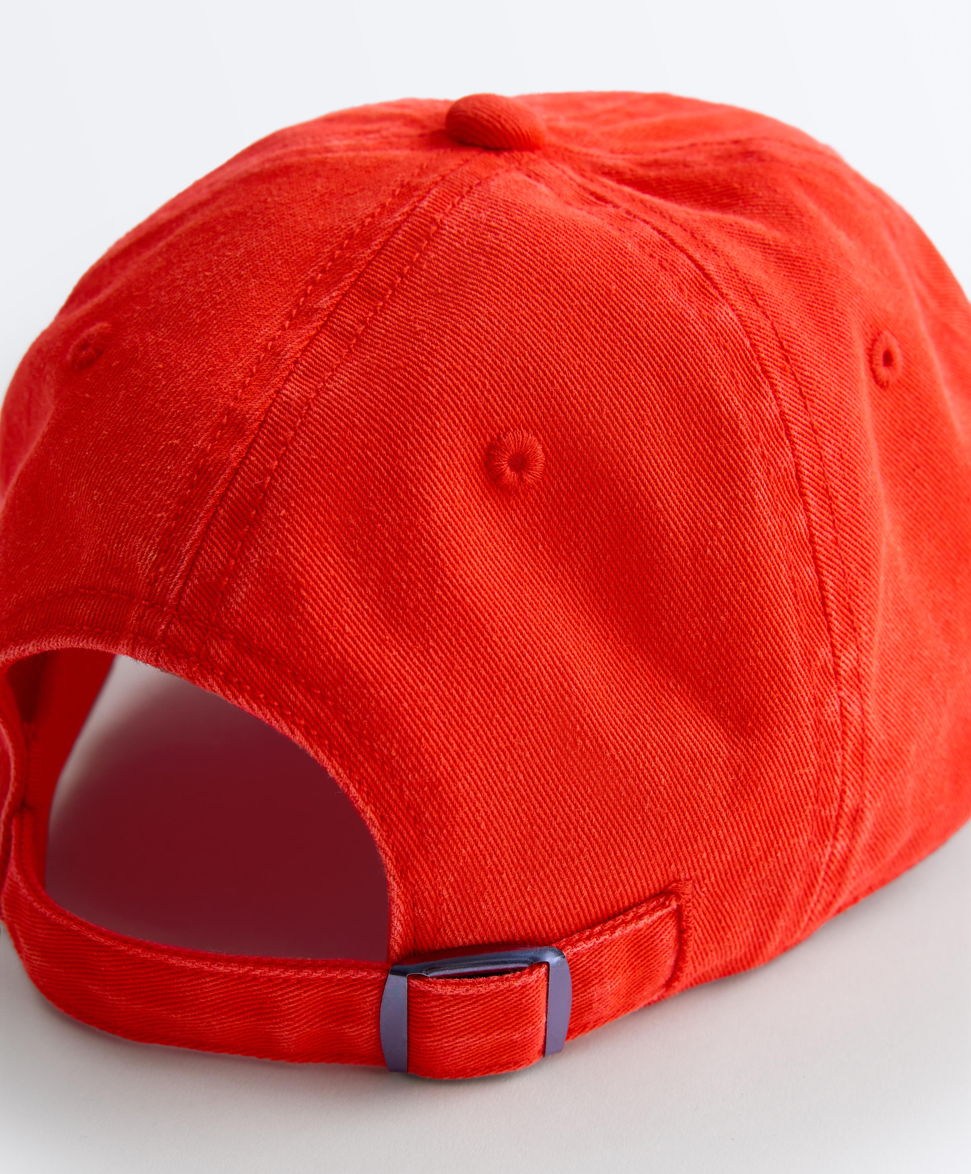 Washed-effect 100% cotton cap — BRIGHT ORANGE