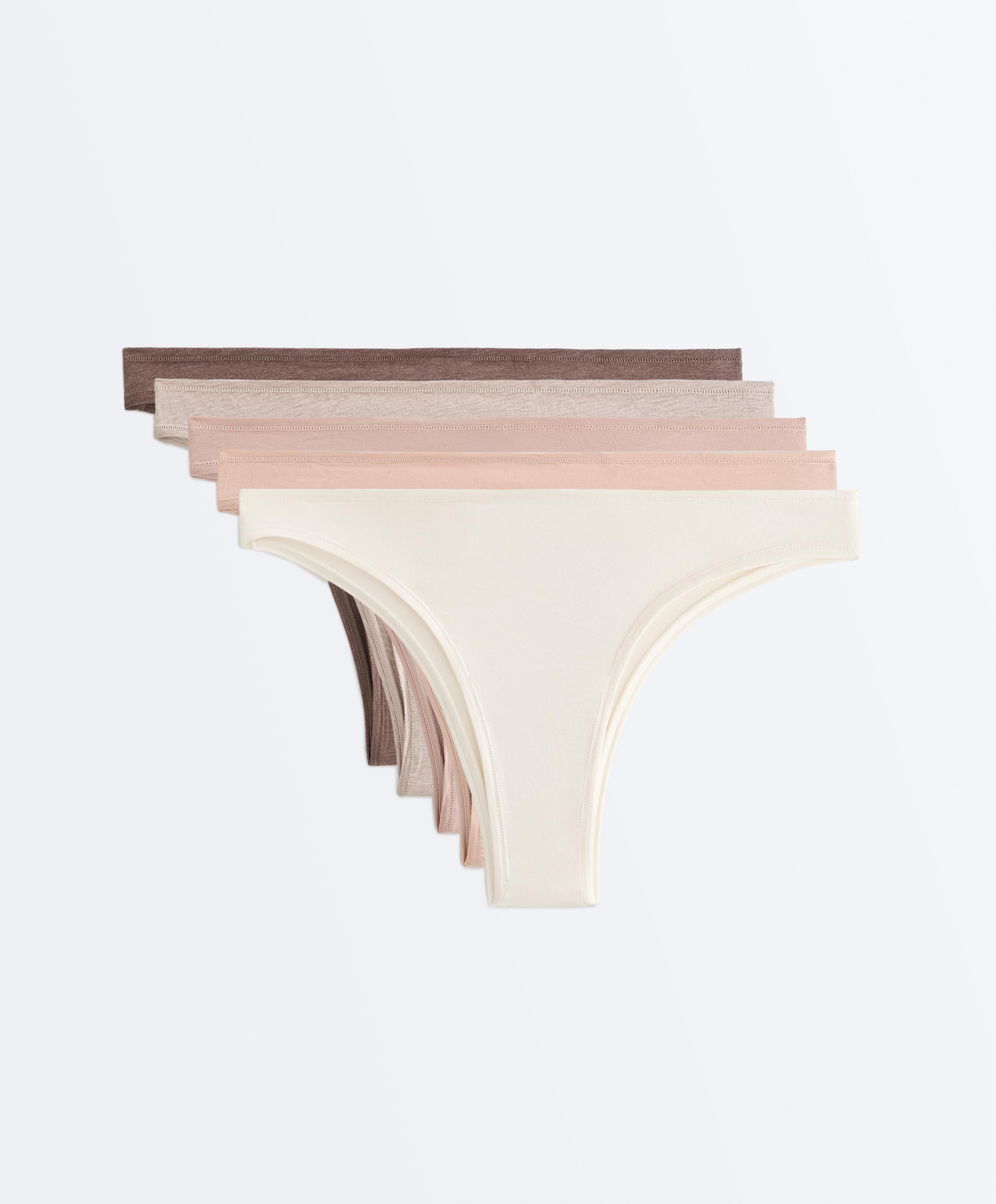 Набір із 5&nbsp;трусів бразильяно із сумішевої бавовняної тканини