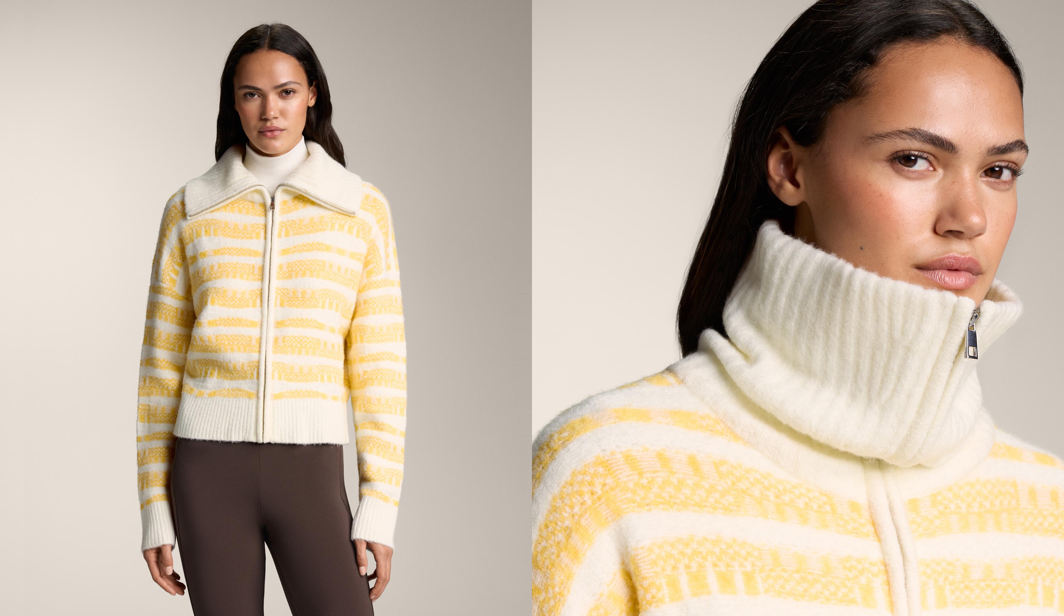 Striped jacquard knit jacket Striped jacquard knit jacket