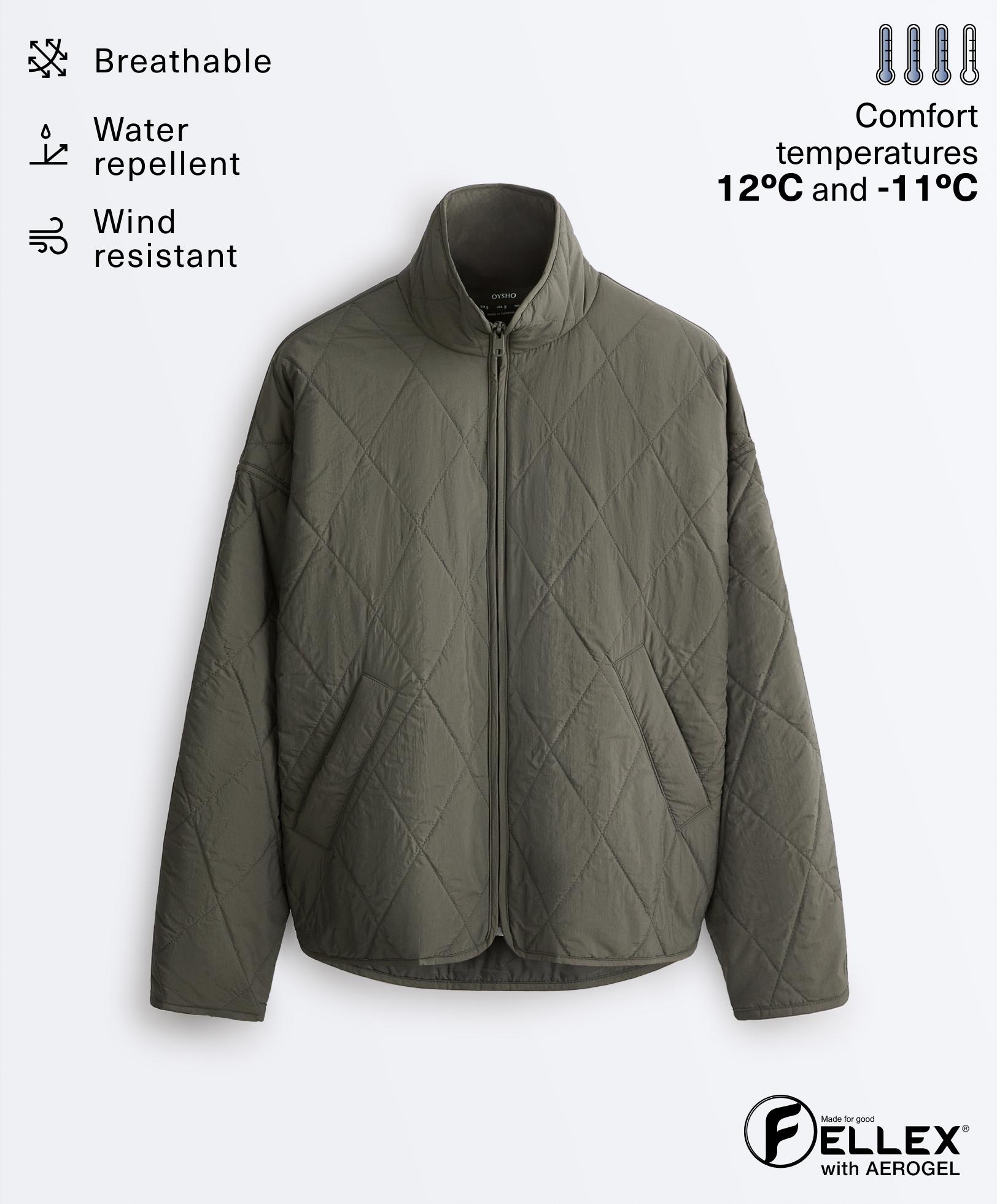Water-repellent FELLEX® AEROGEL padded jacket — GREEN
