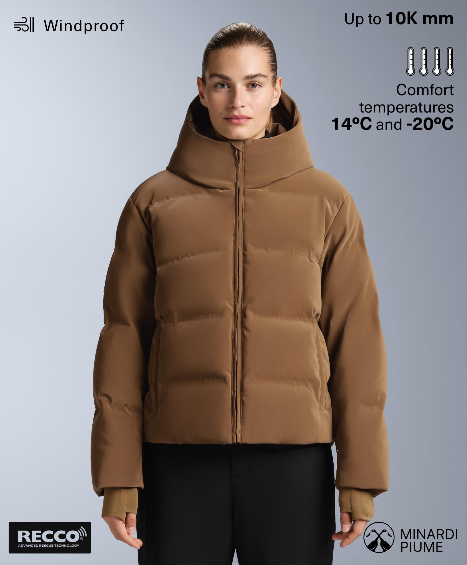 جاكيت ساتان مبطن 80% زغب و 20% ريش من MINARDI PIUME للتزلج مقاوم للماء - تنزيلات جاكيت ساتان مبطن 80% زغب و 20% ريش من MINARDI PIUME للتزلج مقاوم للماء - تنزيلات