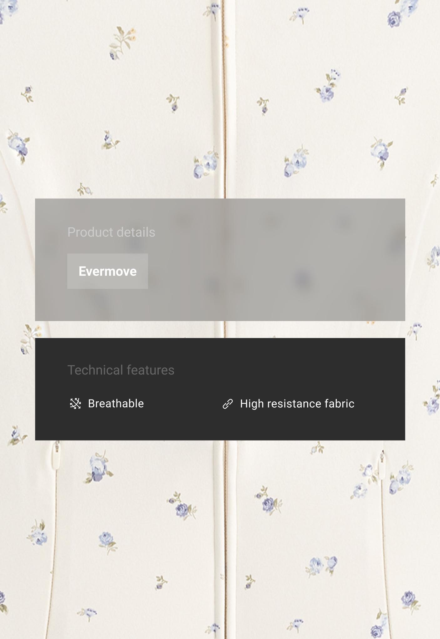 Високотехнологічна куртка Evermove з квітами - Розпродаж Високотехнологічна куртка Evermove з квітами - Розпродаж