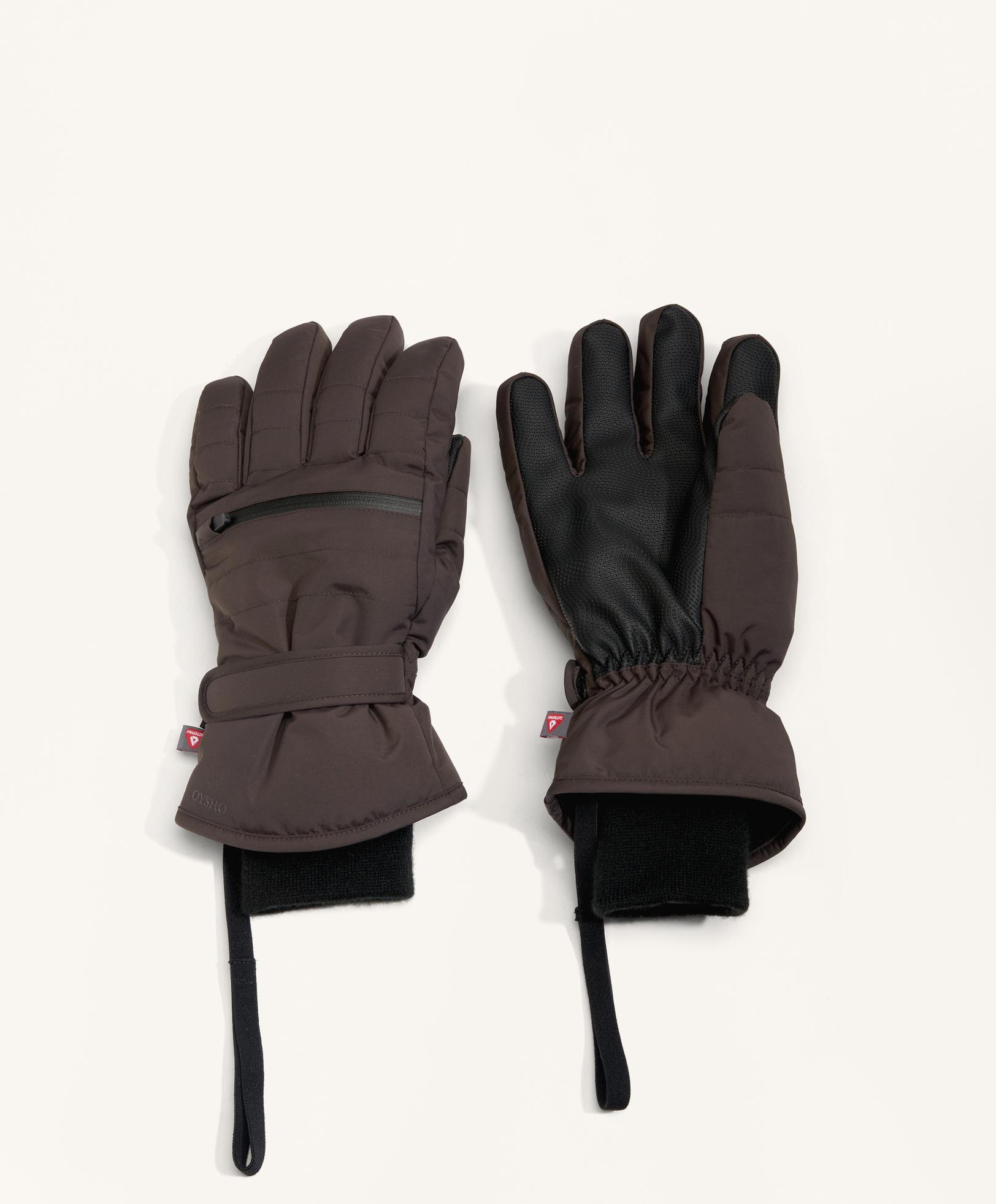 Technical SKI Primaloft® Gloves — BROWN