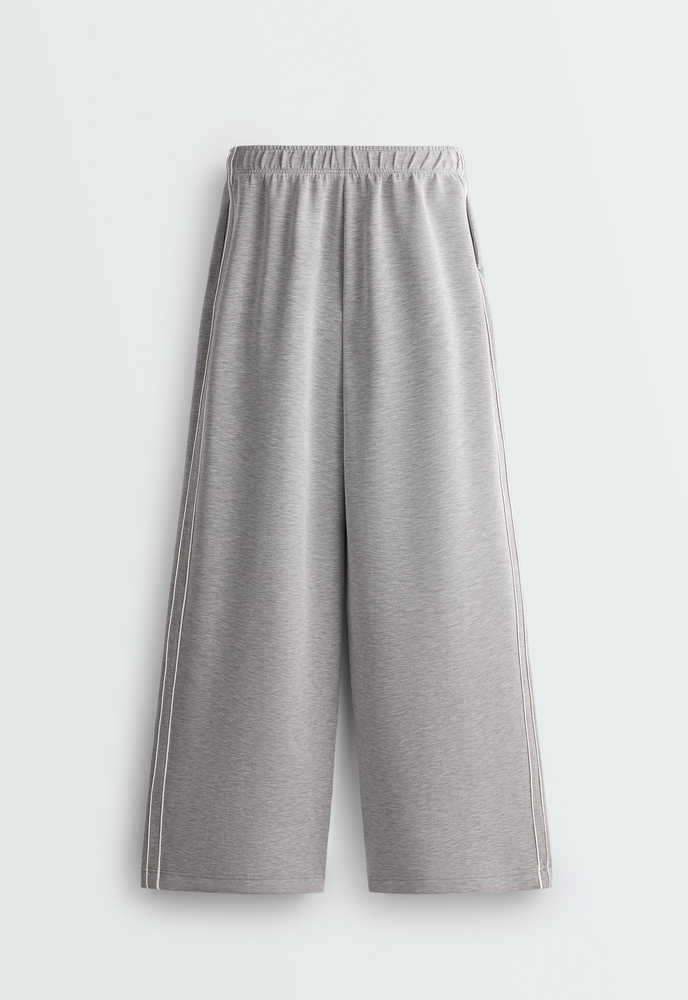 Wide-leg piping trousers with modal — MARL