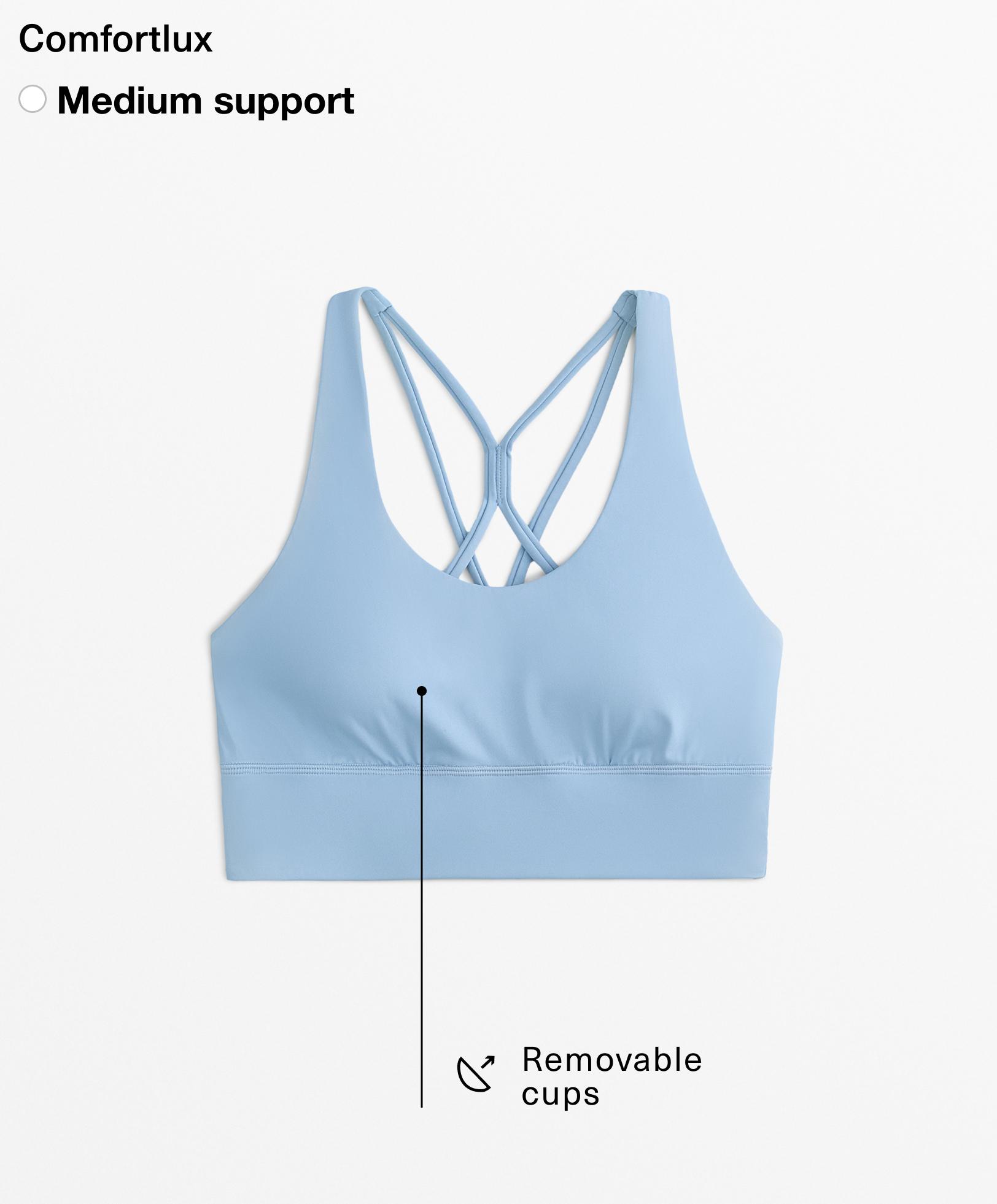 Medium-support comfortlux sports bra with cups