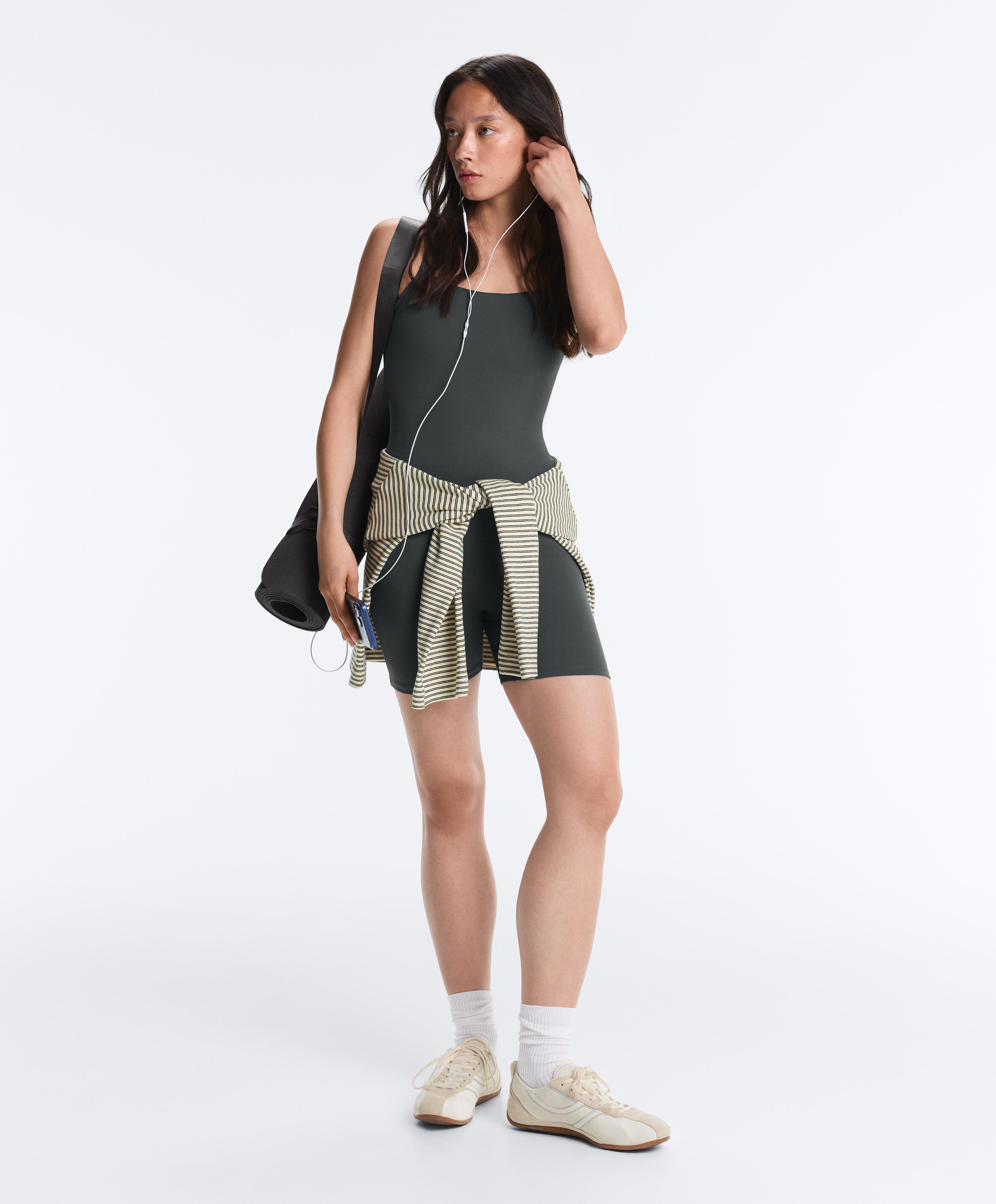 Comfortlux braided short jumpsuit — STEEL GREY