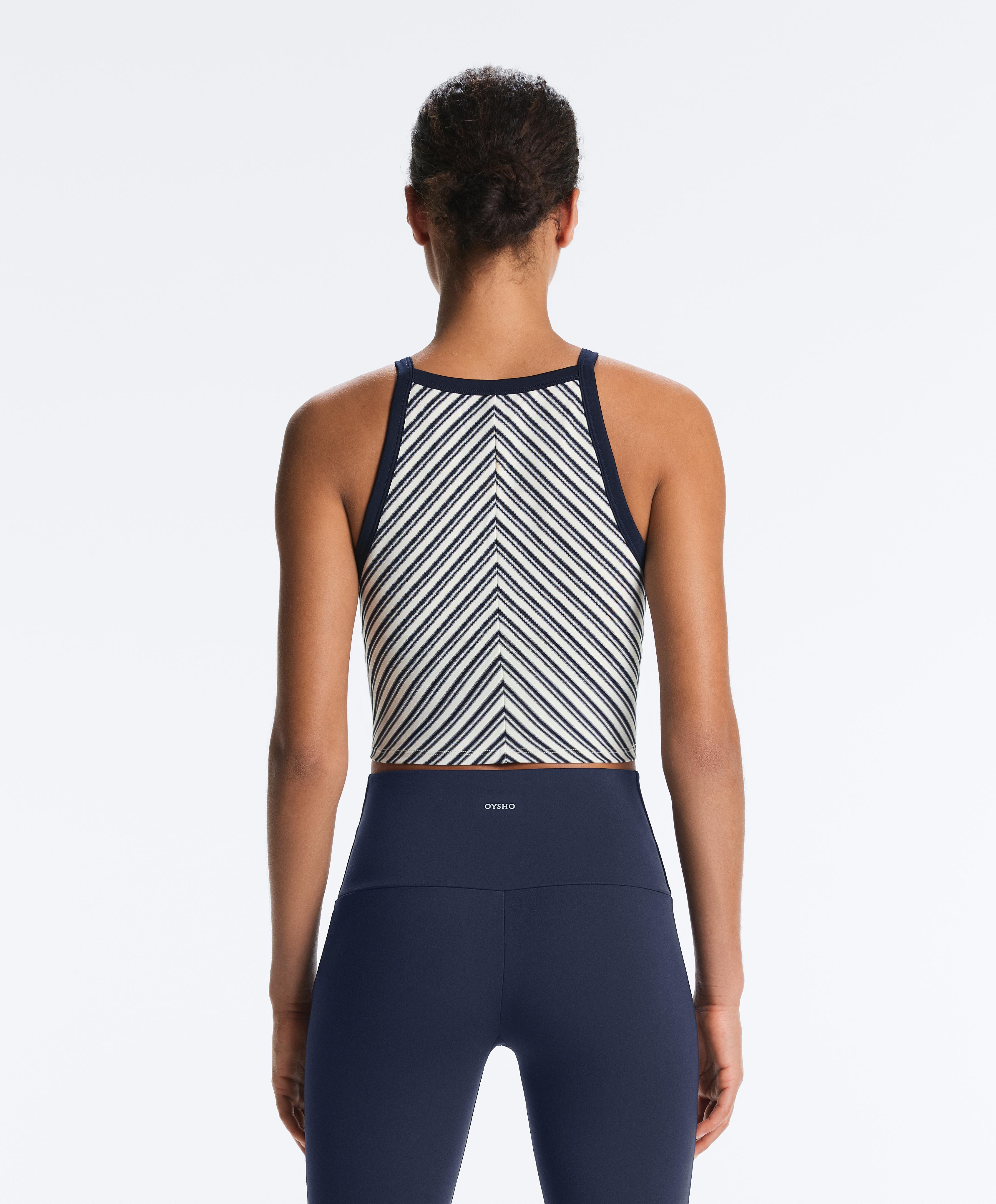 Comfortlux striped tank top — NAVY BLUE