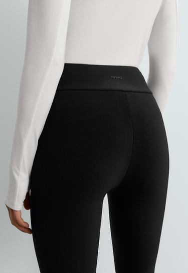 Ankle-length High rise Super extra warm Seamless leggings 70 cm — BLACK 3