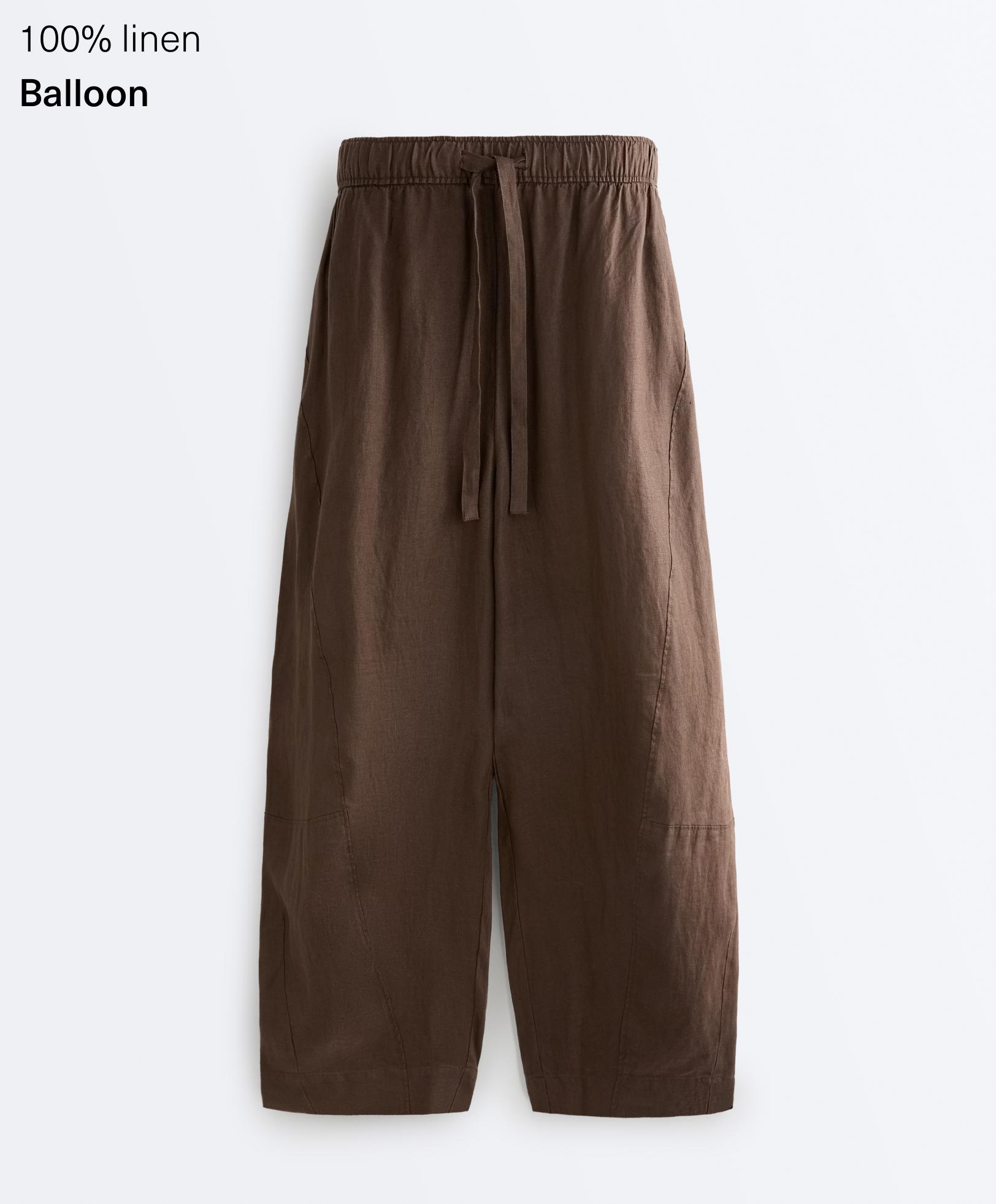 Pantalon balloon 100 % lin Pantalon balloon 100 % lin
