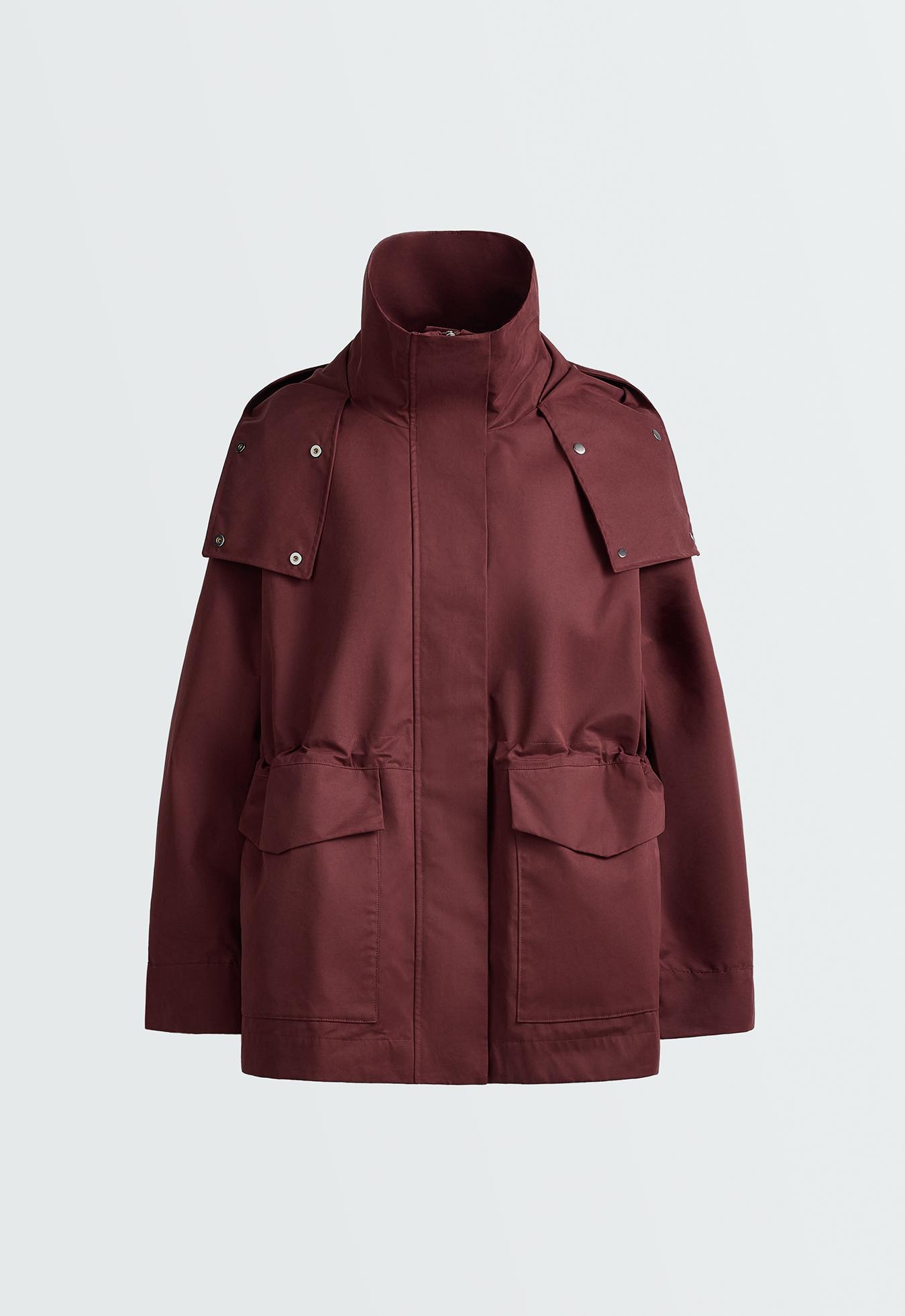 A-line 10k waterproof cotton jacket — MAROON