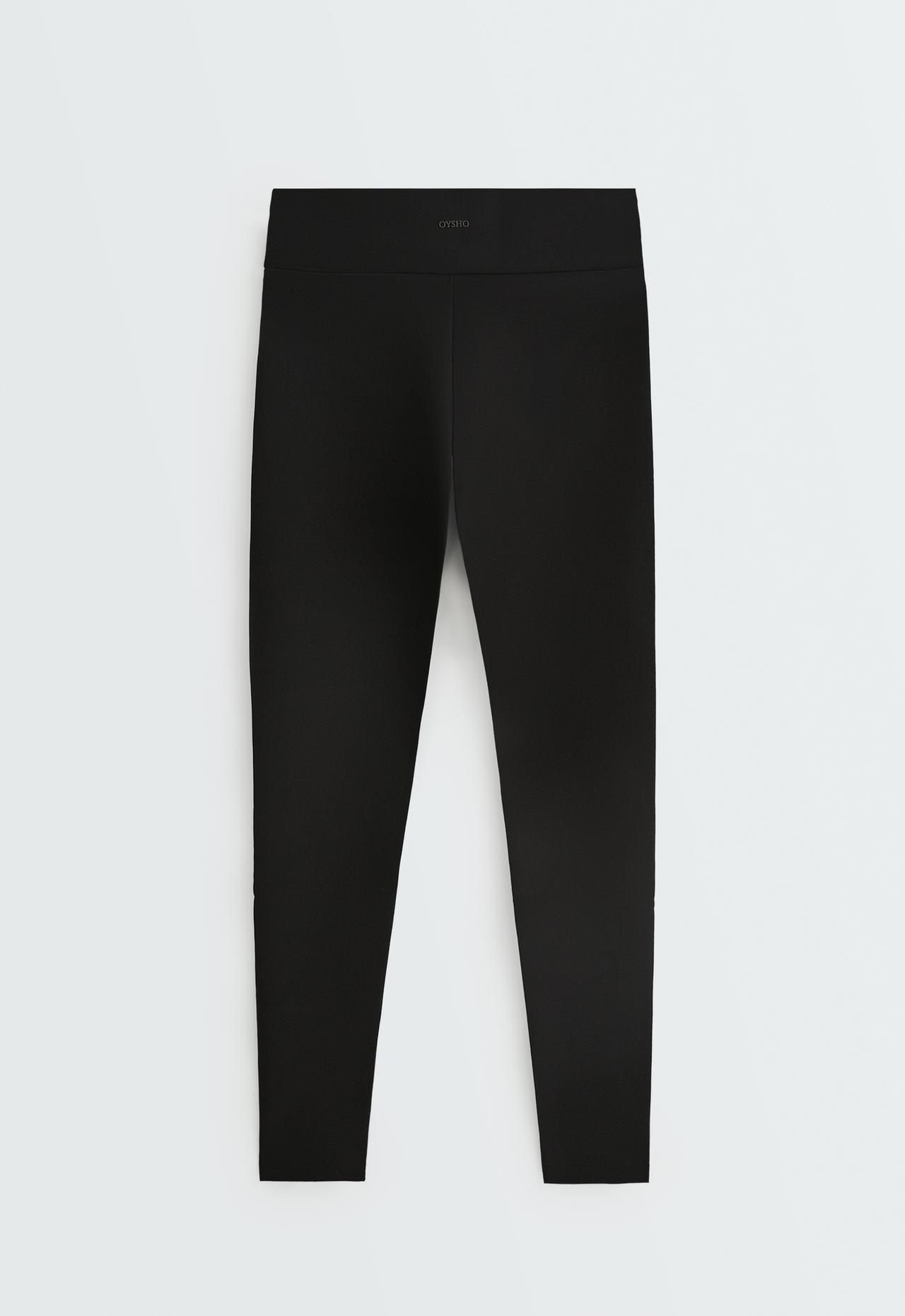 Ankle-length High rise Super extra warm Seamless leggings 70 cm — BLACK