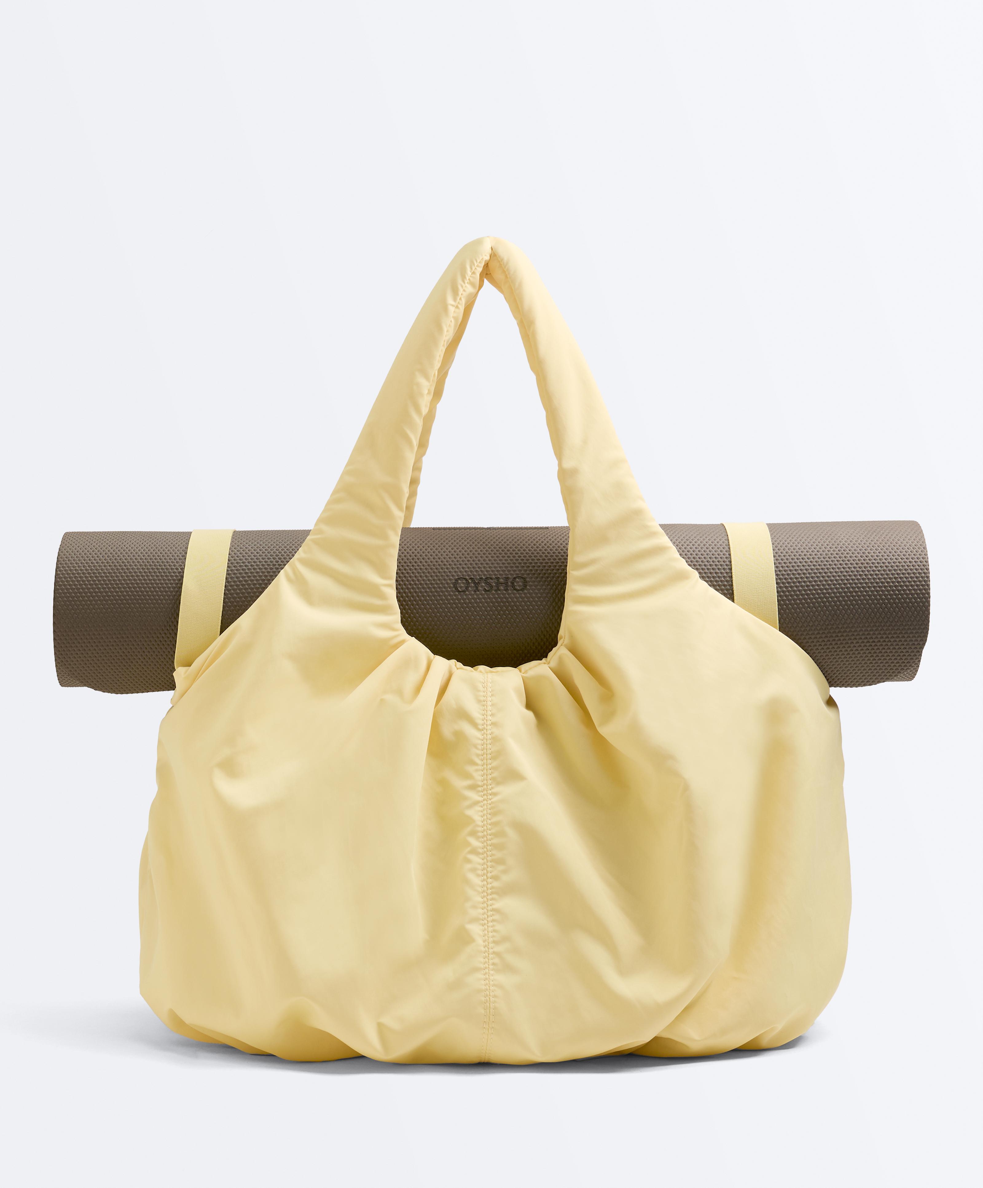 Gathered shopper bag — YELLOW