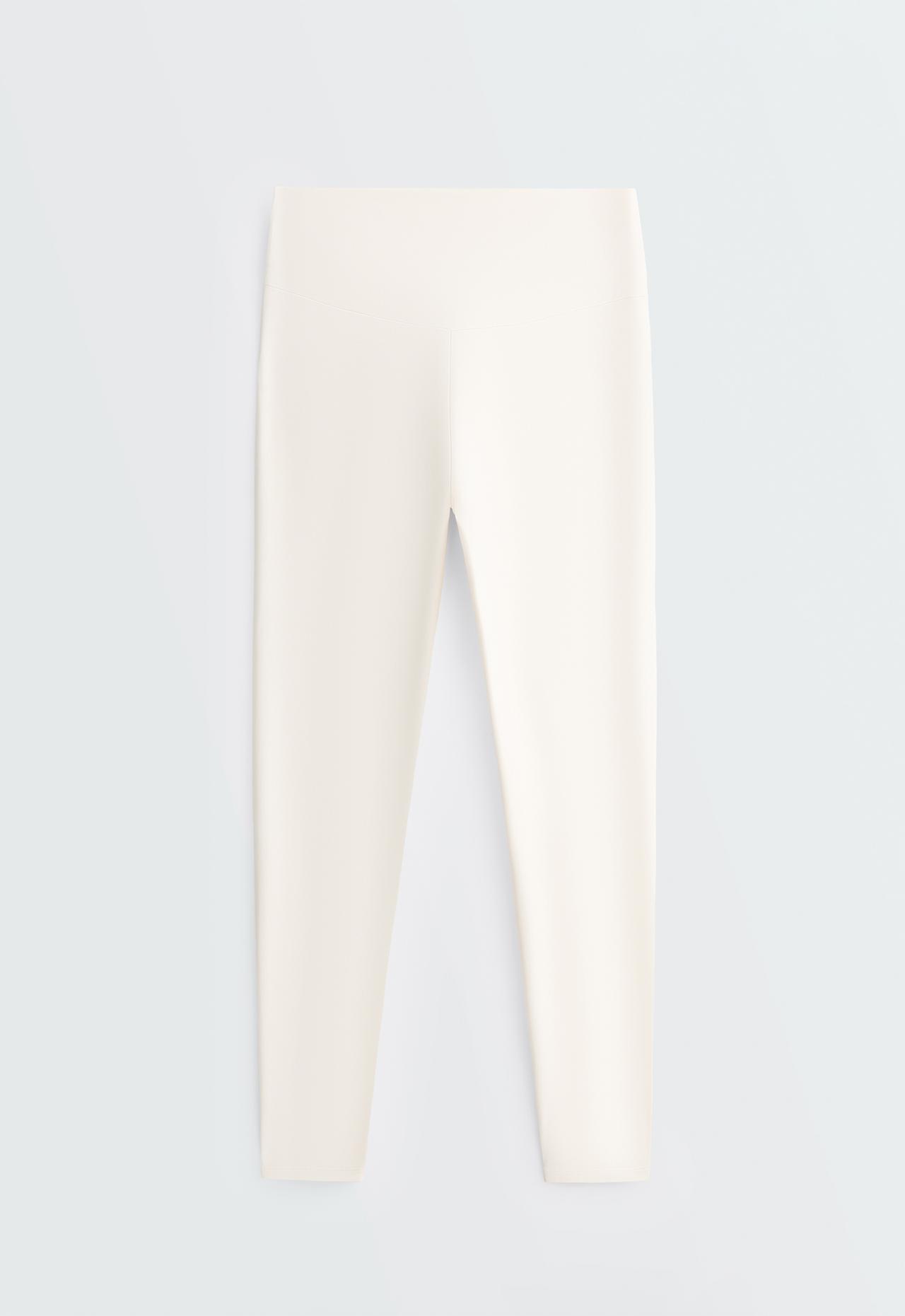 Ankle-length High rise Comfortlux leggings — PALE ECRU