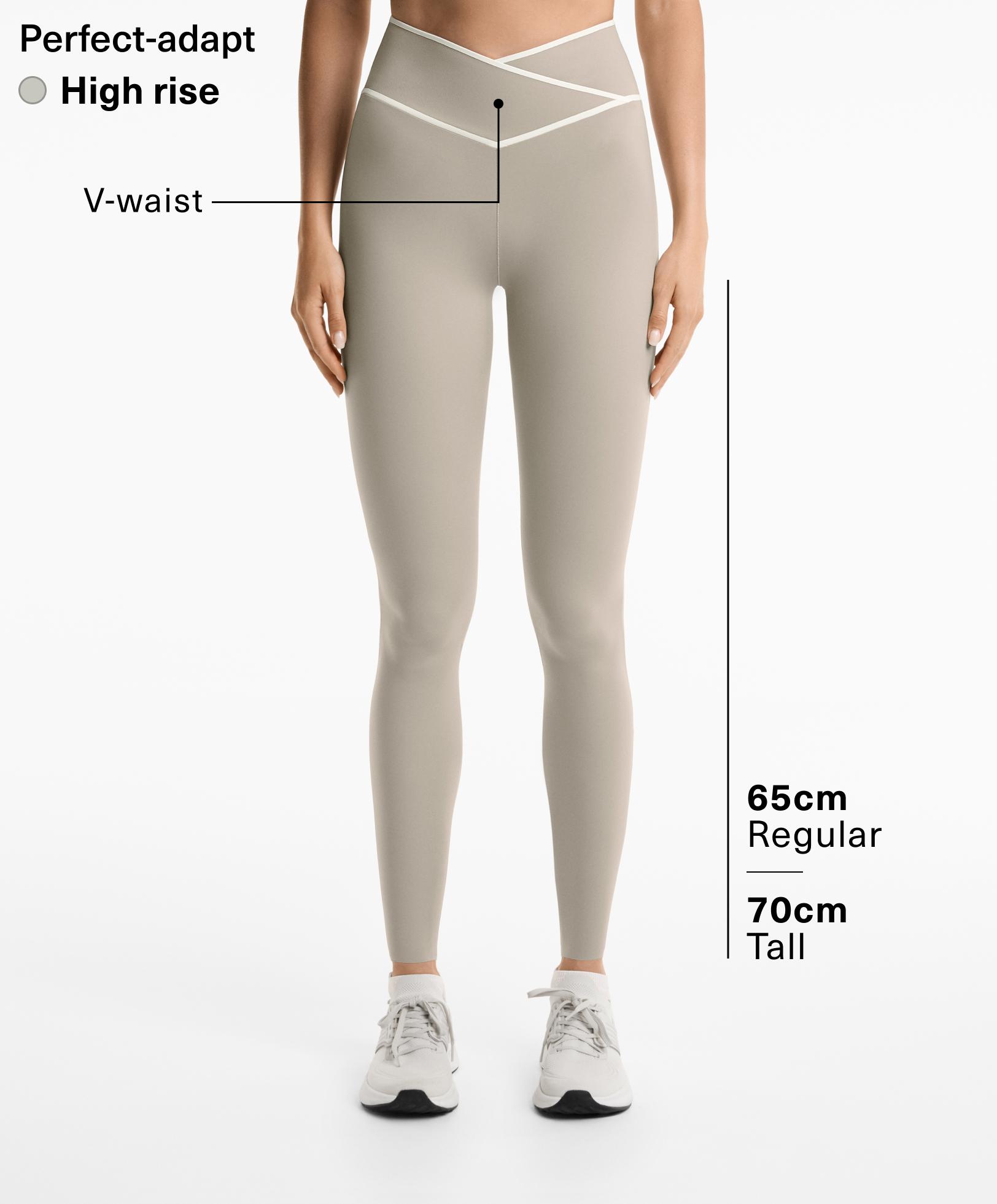 Perfect-adapt crossover V-cut waist 65cm ankle-length leggings