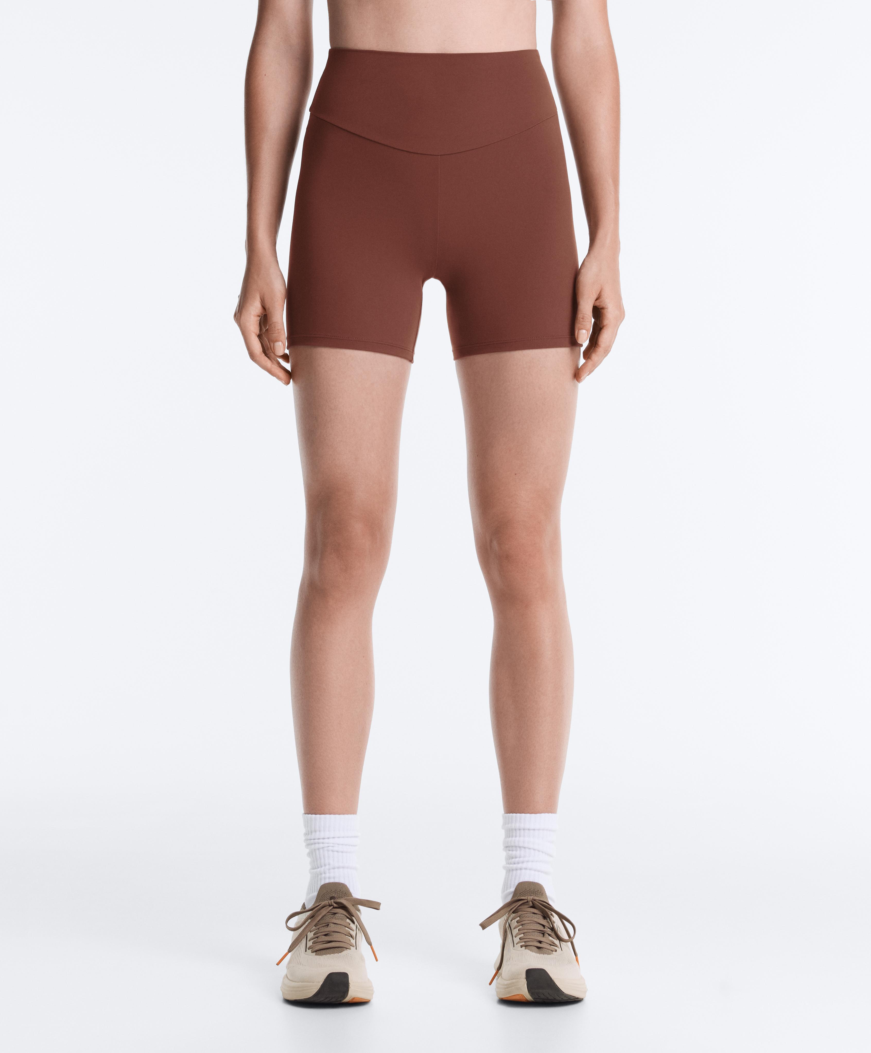 Comfortlux high-waisted 10cm hot pants — TERRACOTTA