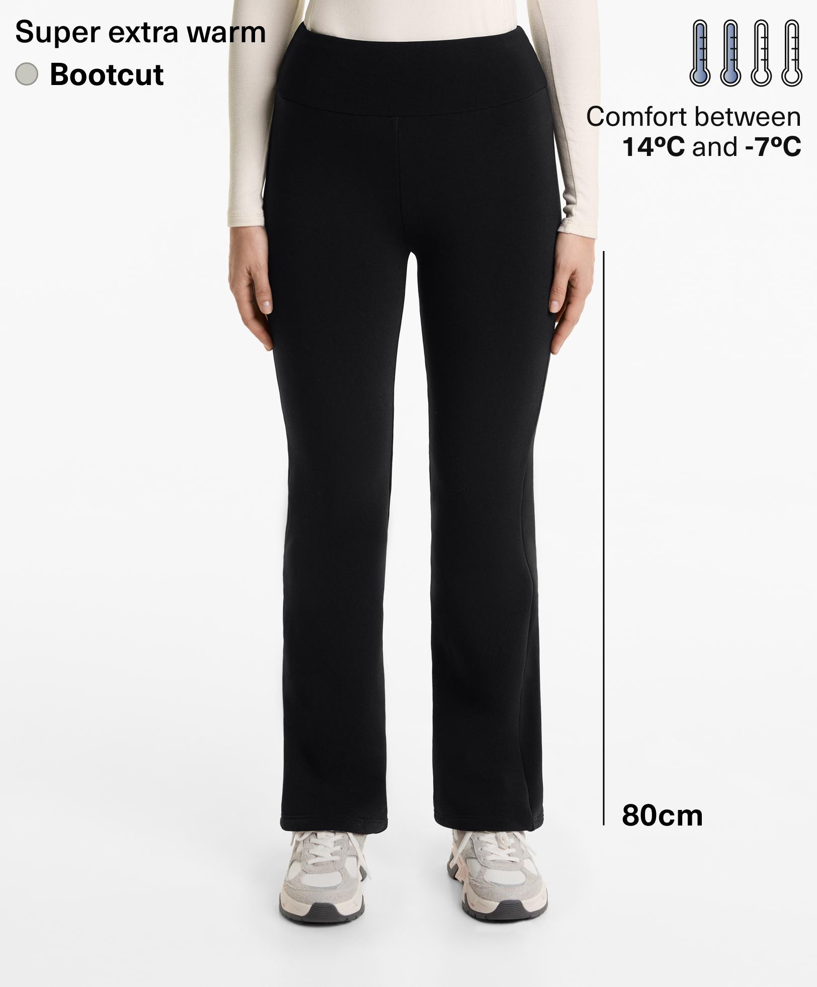 Super extra warm seamless bootcut trousers