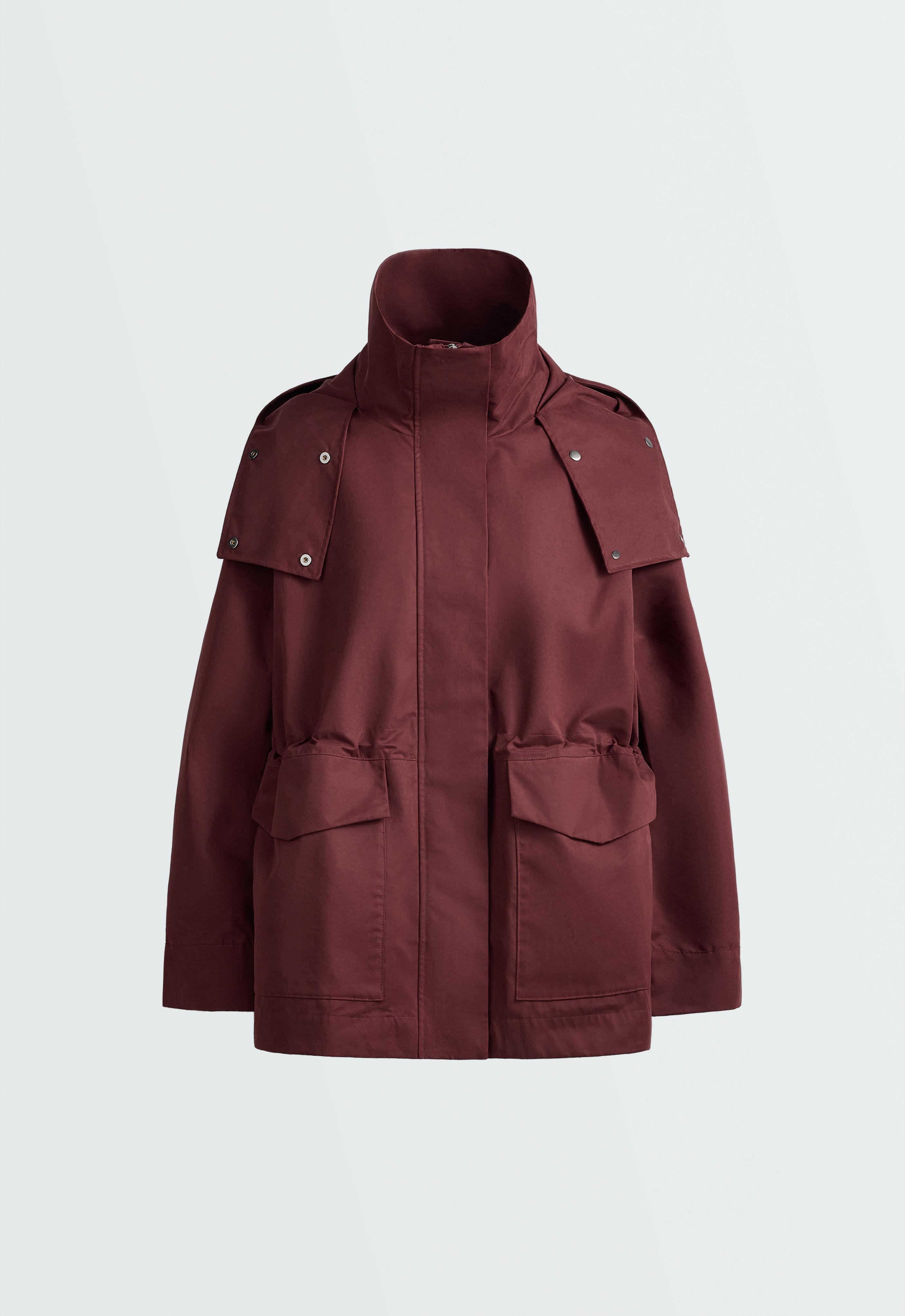 A-line 10k waterproof cotton jacket — MAROON