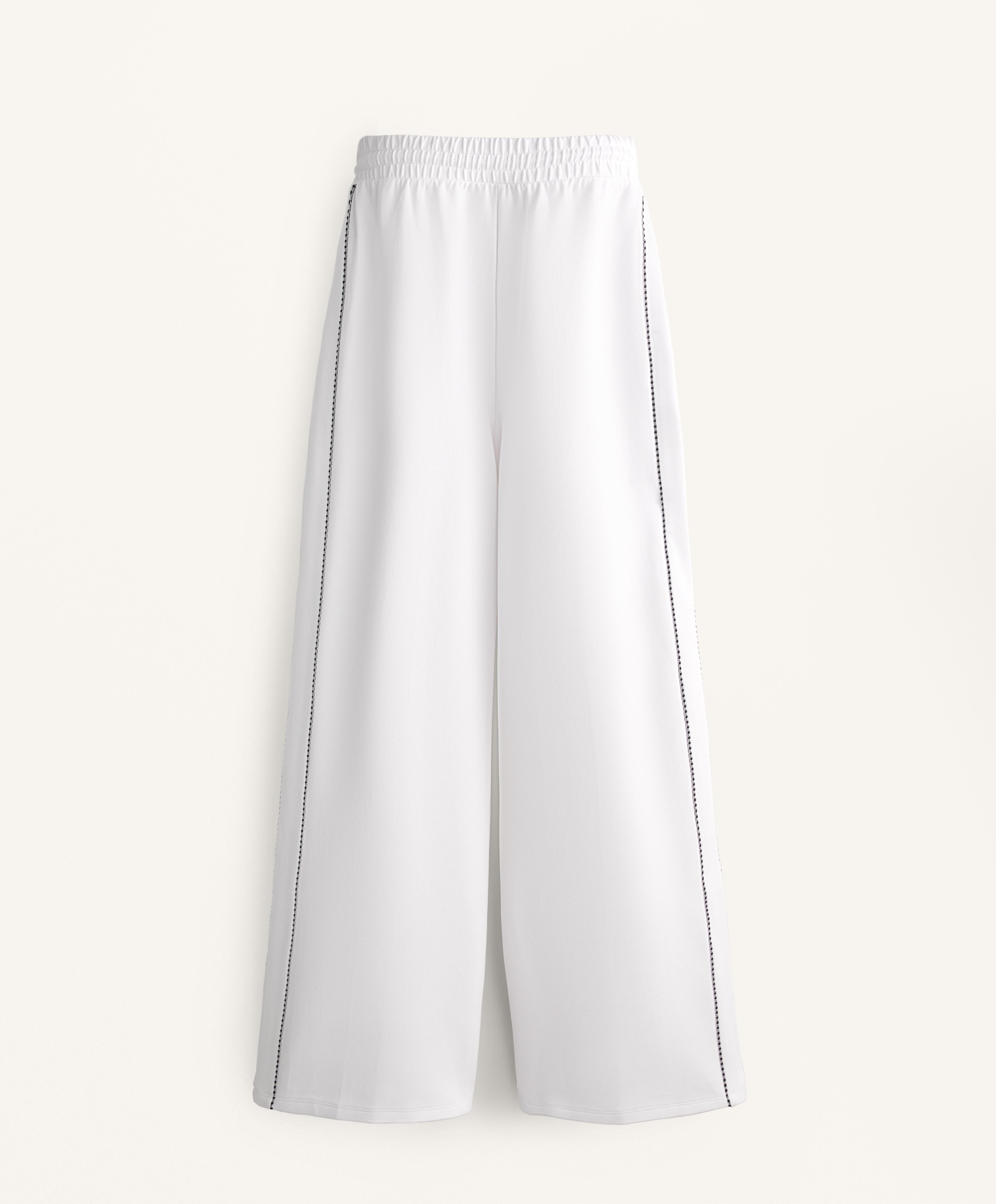 Medium weight piqué trousers with cotton