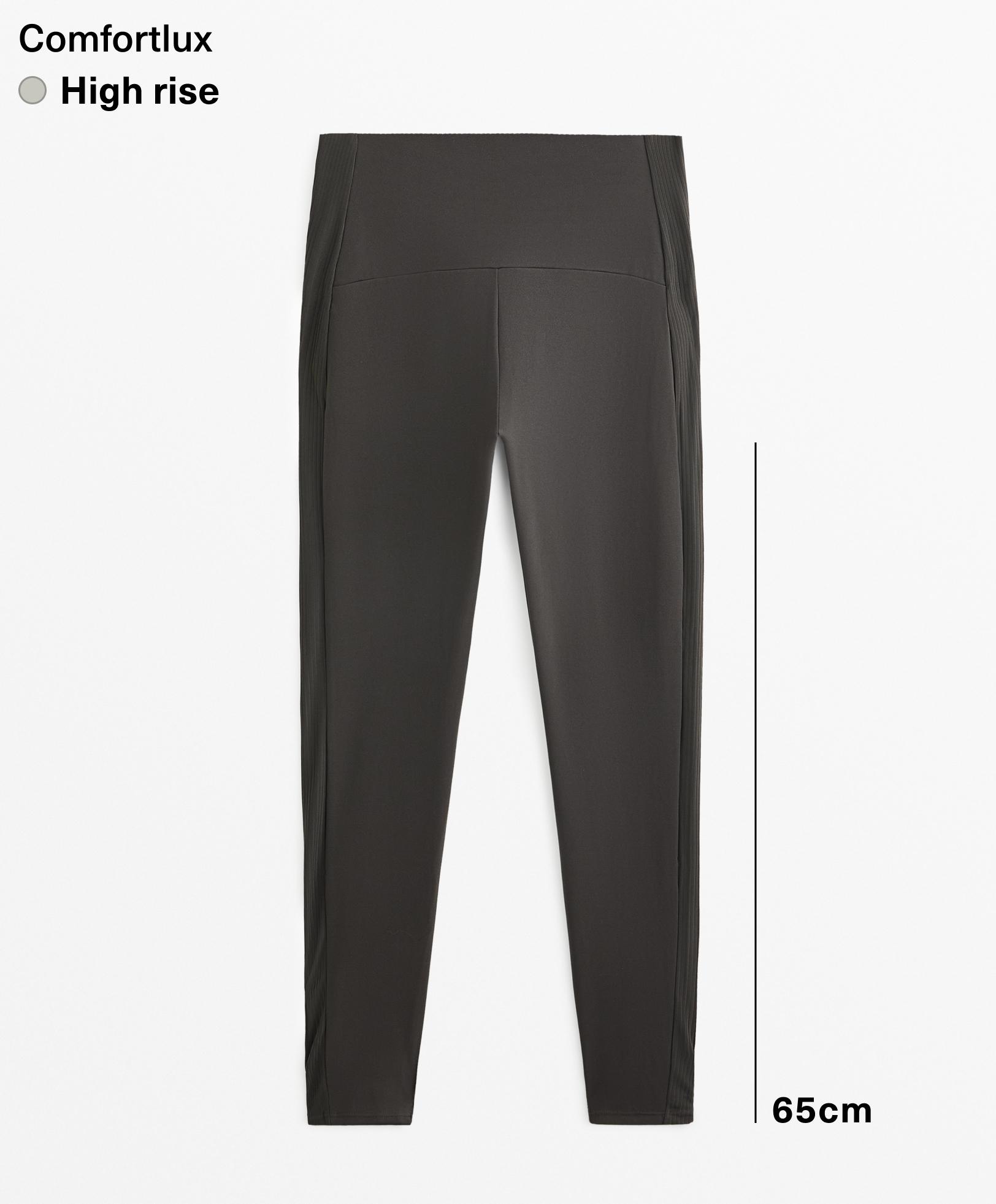 Comfortlux high-rise rib 65cm ankle-length leggings