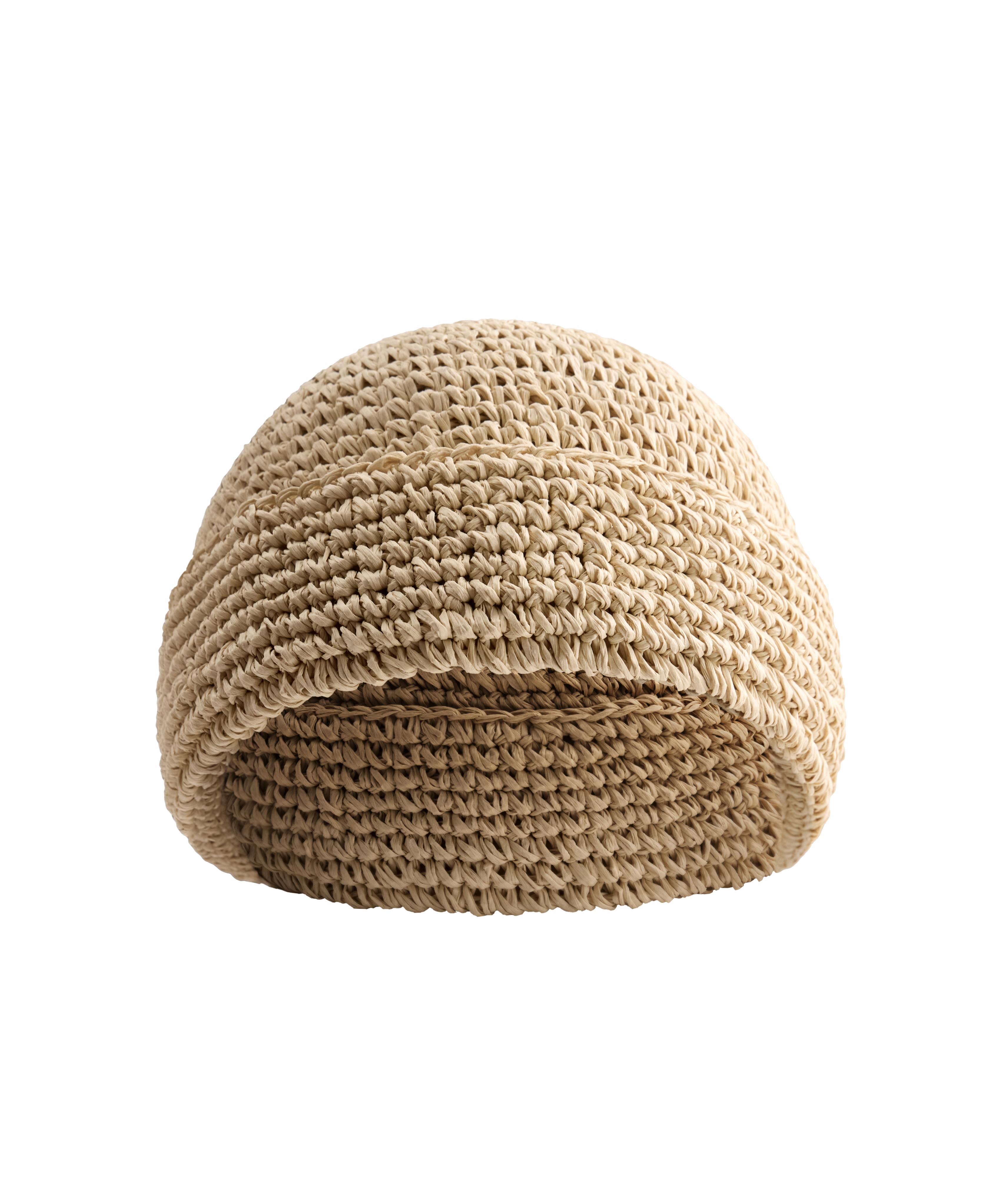 Raffia-effect sailor hat — NATURAL