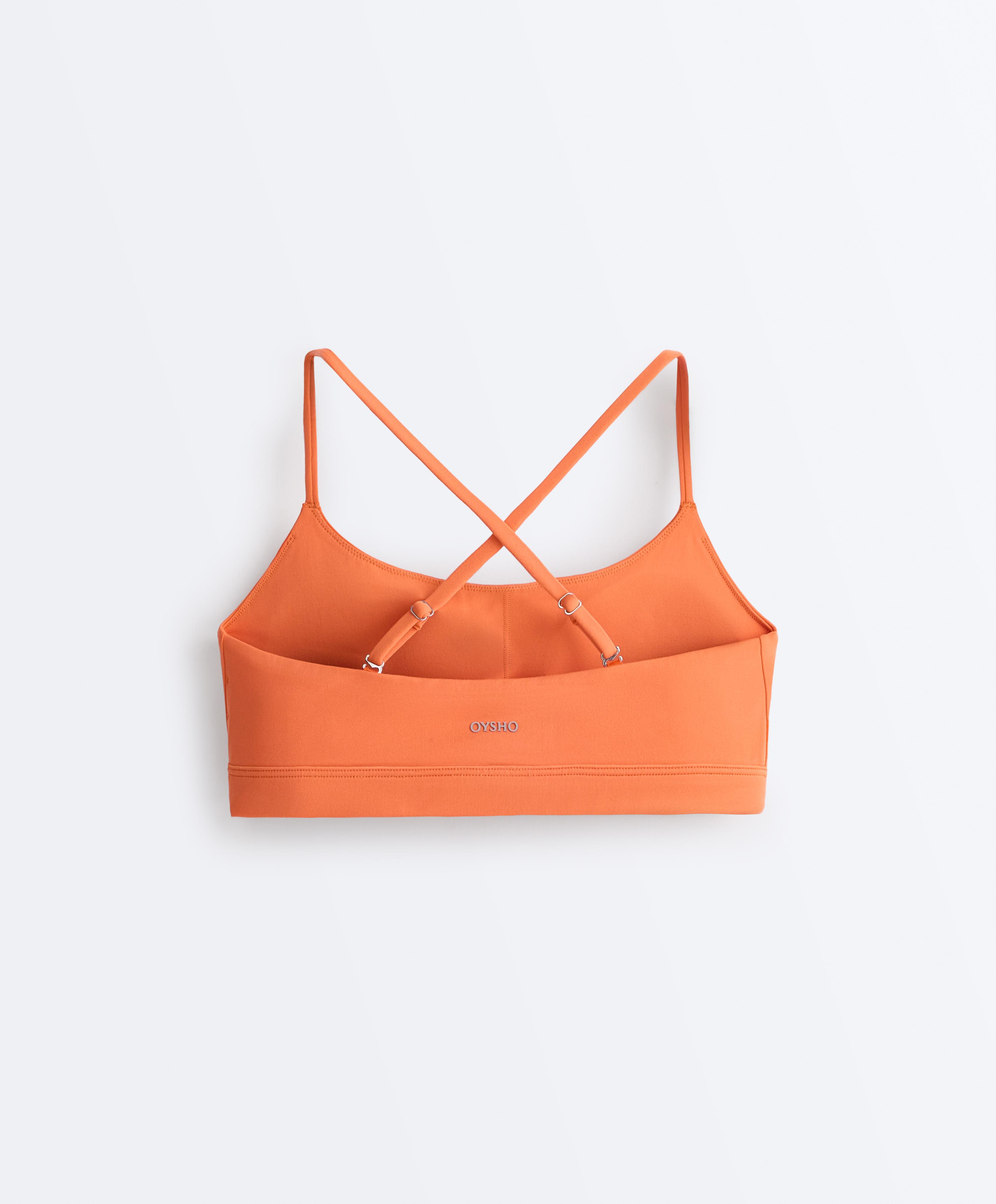 Low-support Comfortlux sports bra with straps — WASHED ORANGE