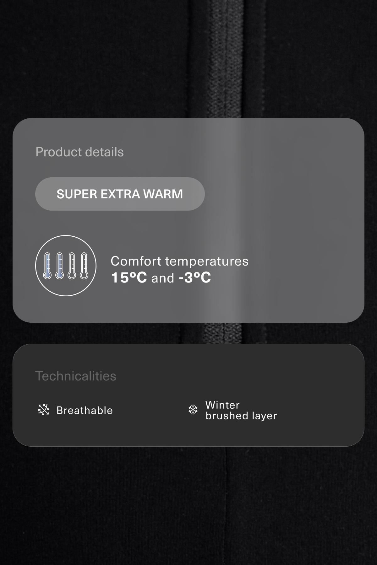 Super extra Warm long jumpsuit — BLACK