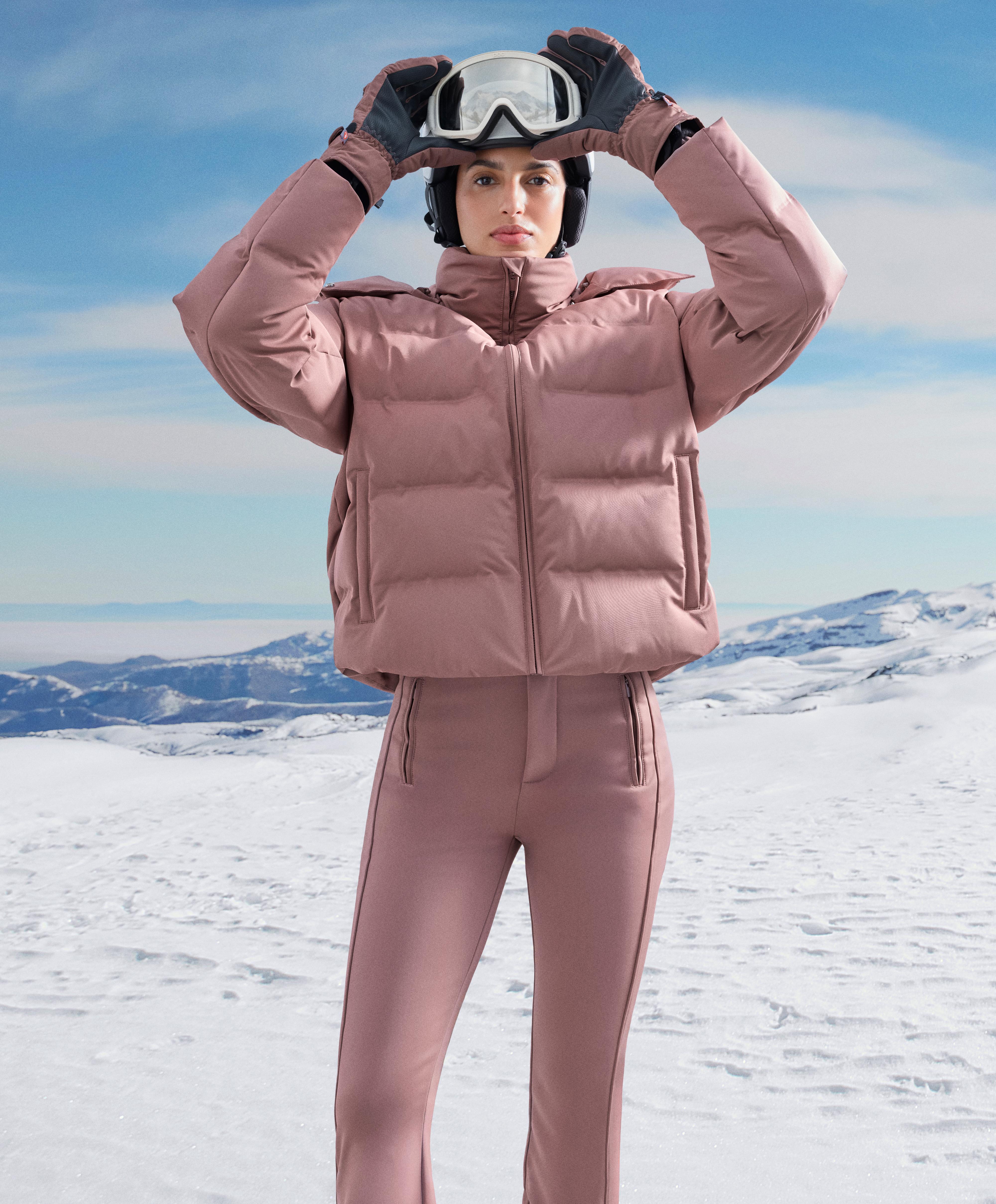 MINARDI PIUME SKI water-resistant 80% down and 20% feather jacket — PINK-MAUVE