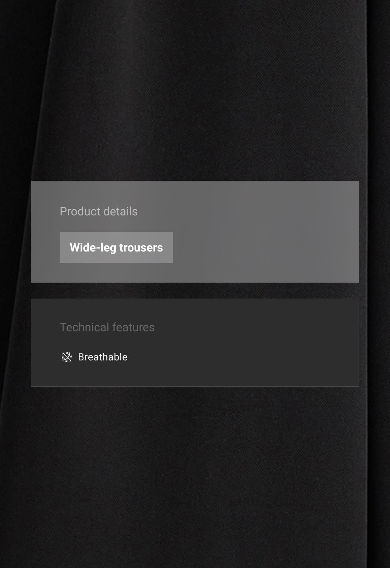 Wide-leg piqué trousers with modal — BLACK