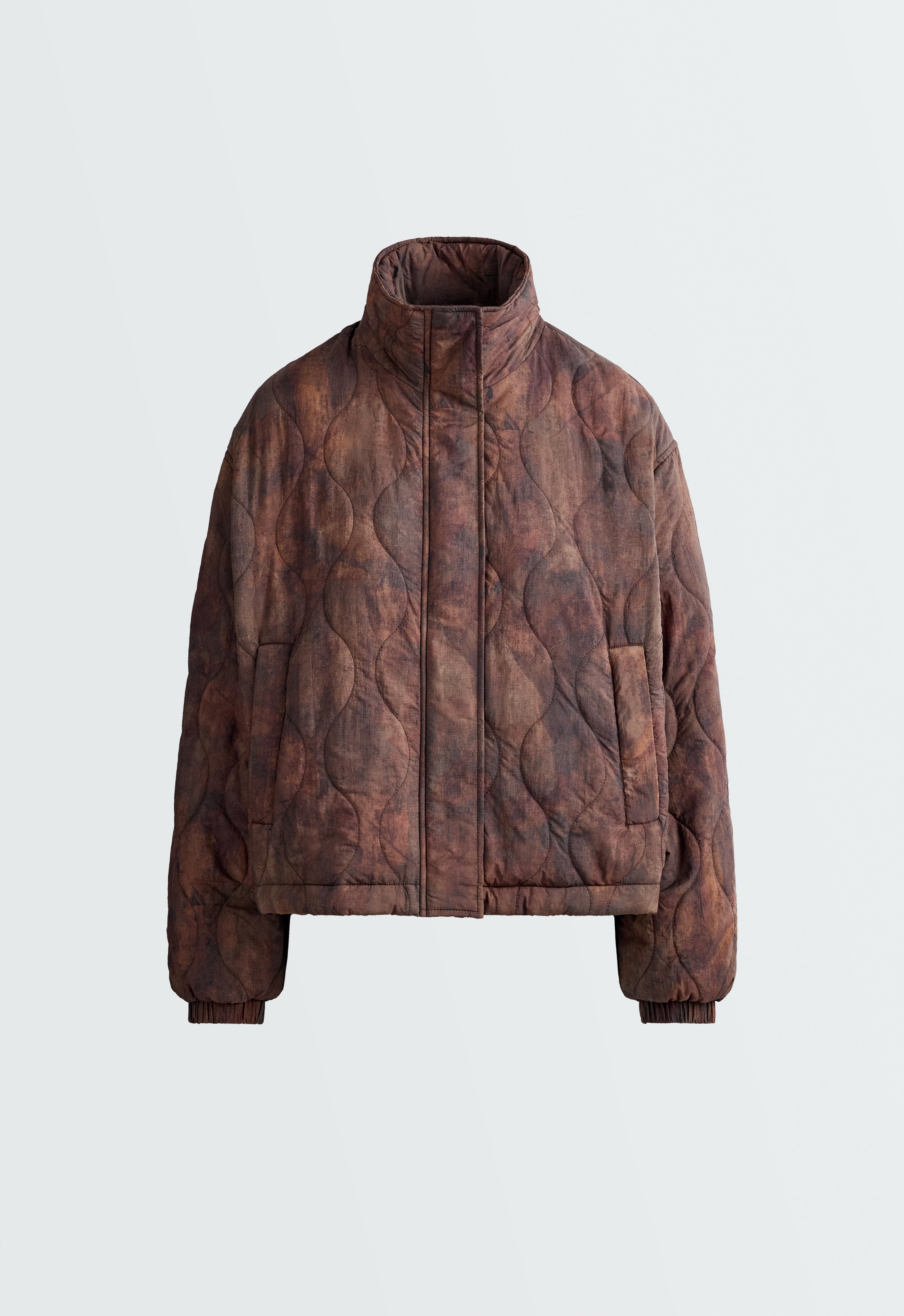 Printed FELLEX® AEROGEL short padded jacket | OYSHO Kuwait