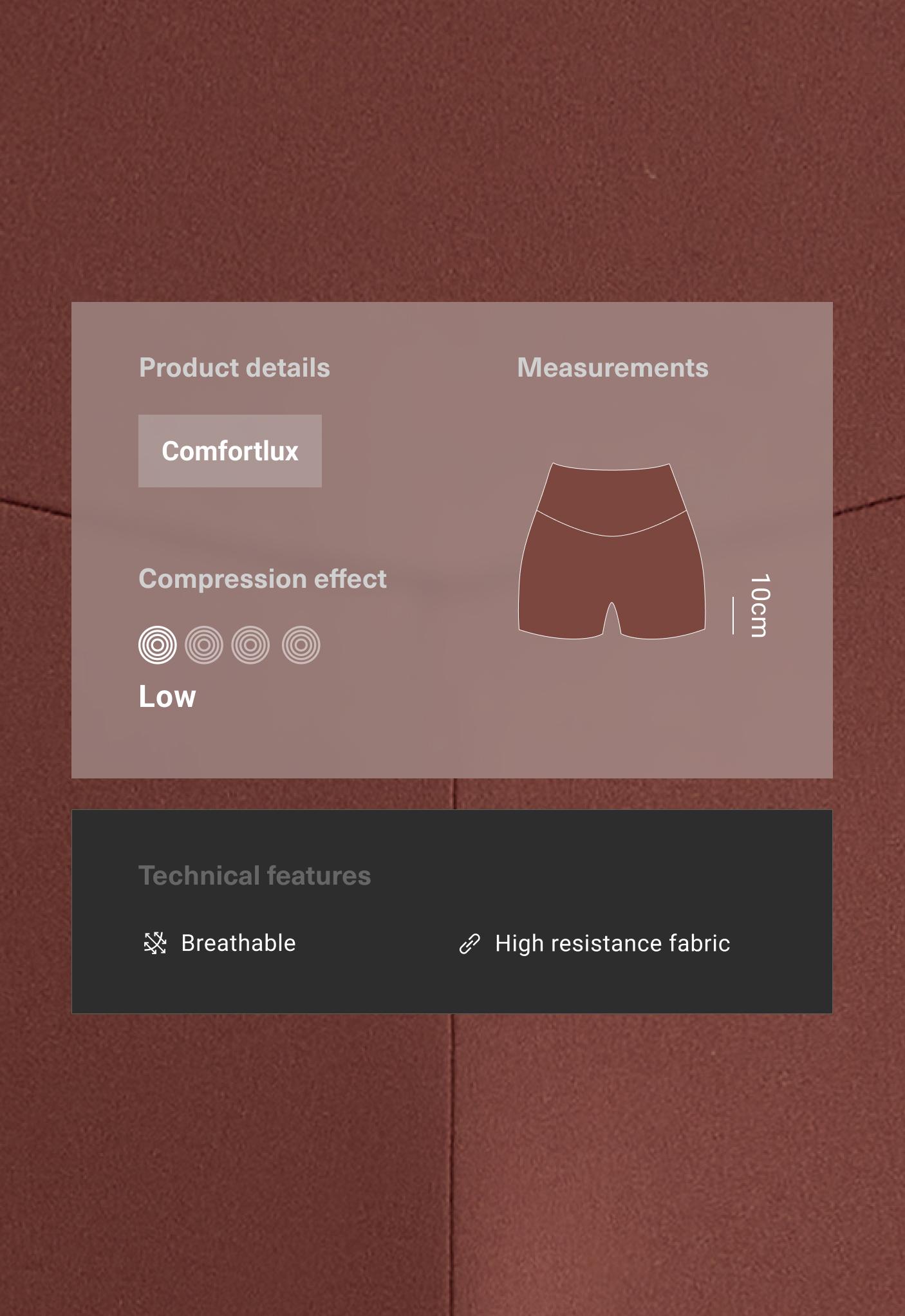 Comfortlux high-waisted 10cm hot pants Comfortlux high-waisted 10cm hot pants