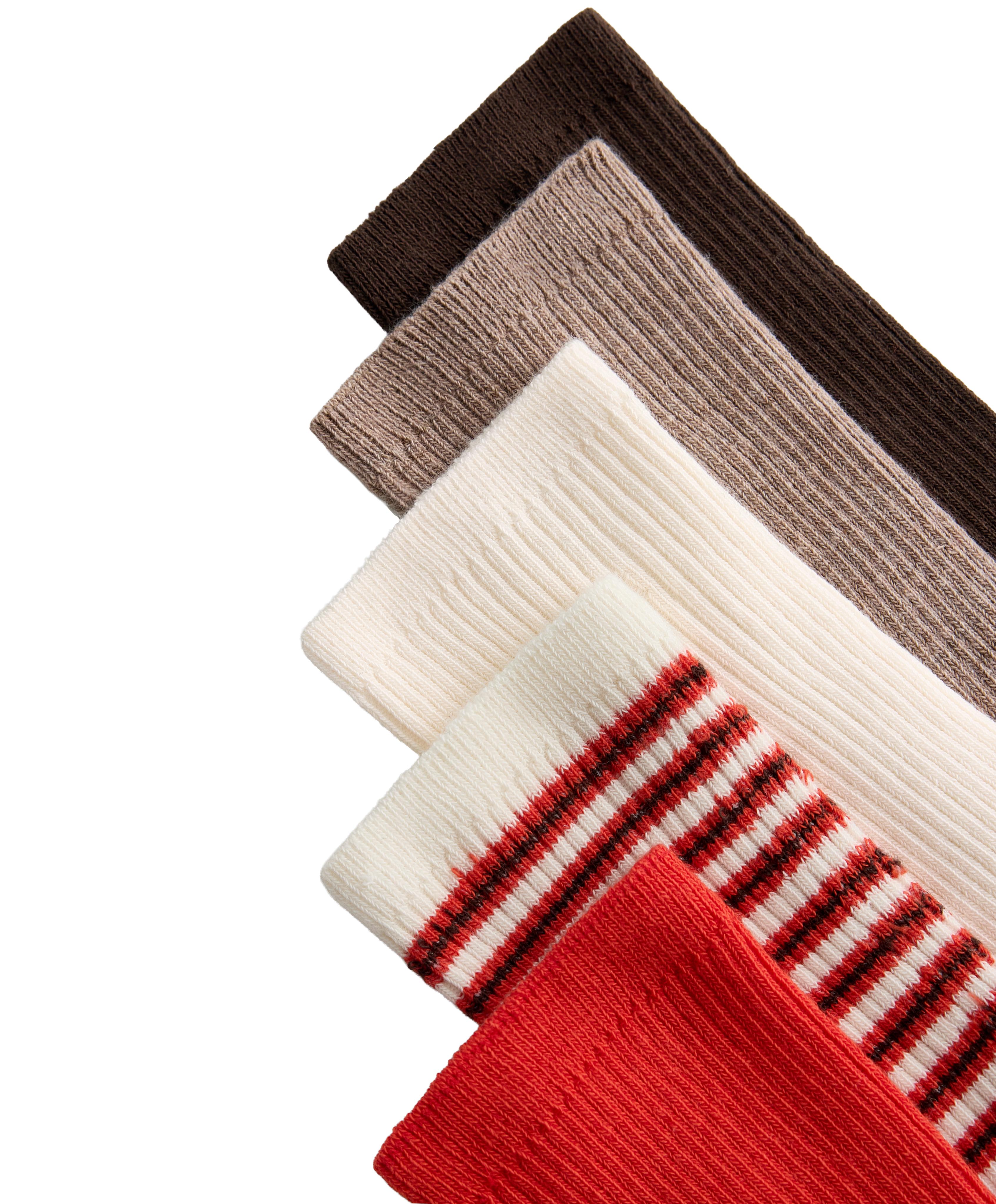 5 pairs of cotton blend classic socks — BRIGHT ORANGE