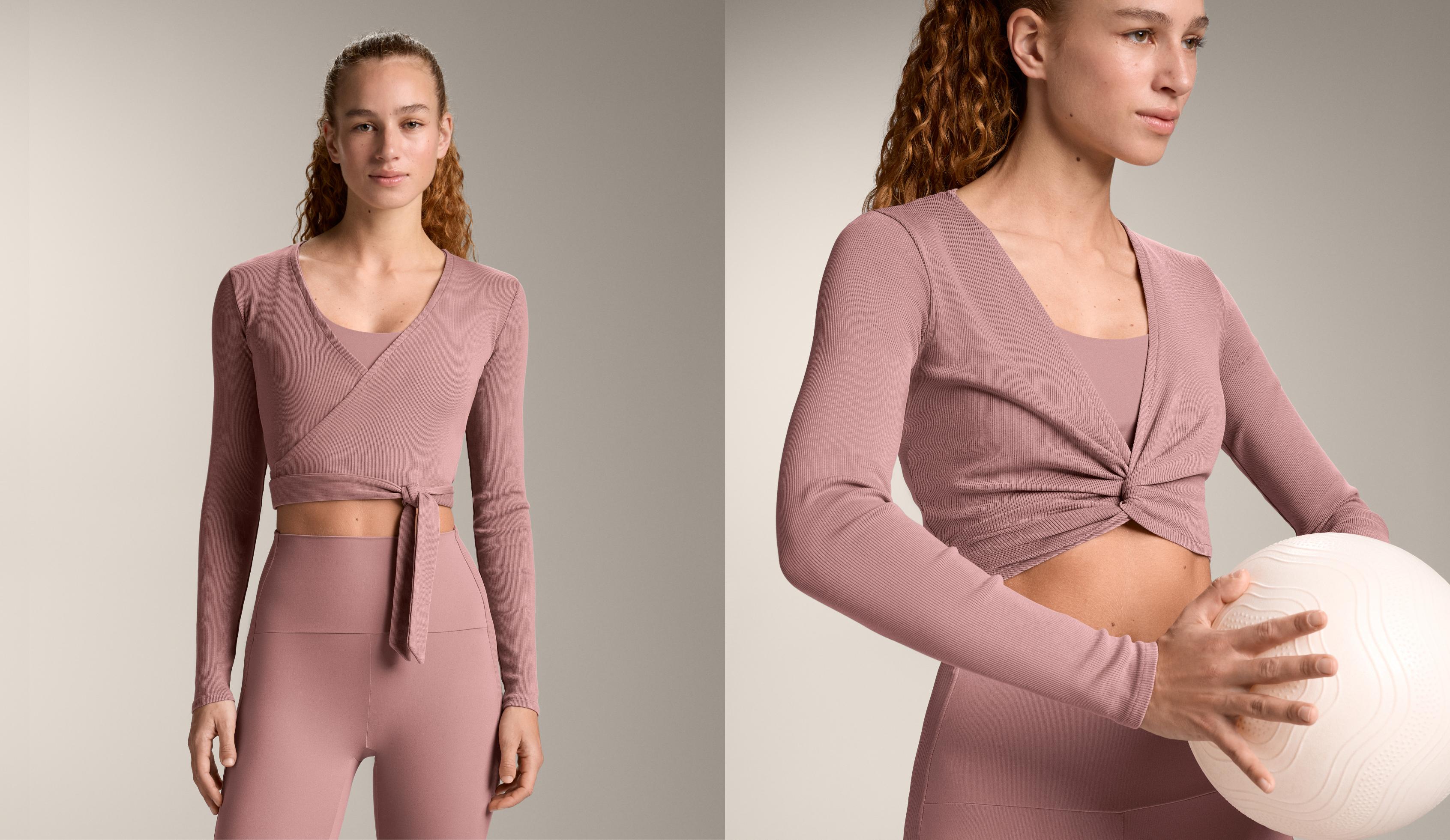 טי שירט מוצלב מבד rib עשוי מתערובת כותנה