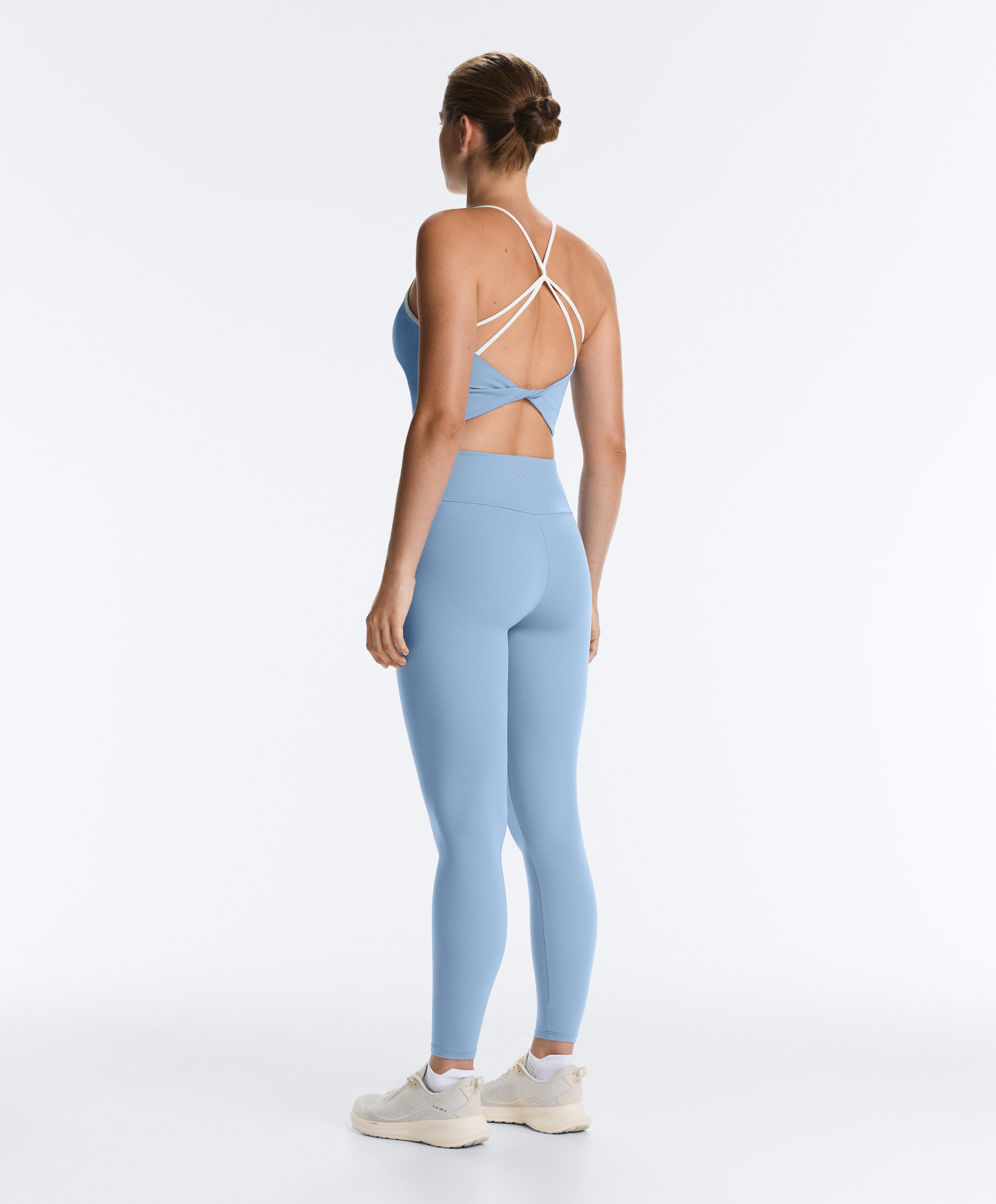 Comfortlux high-waisted ankle-length leggings — BLUE