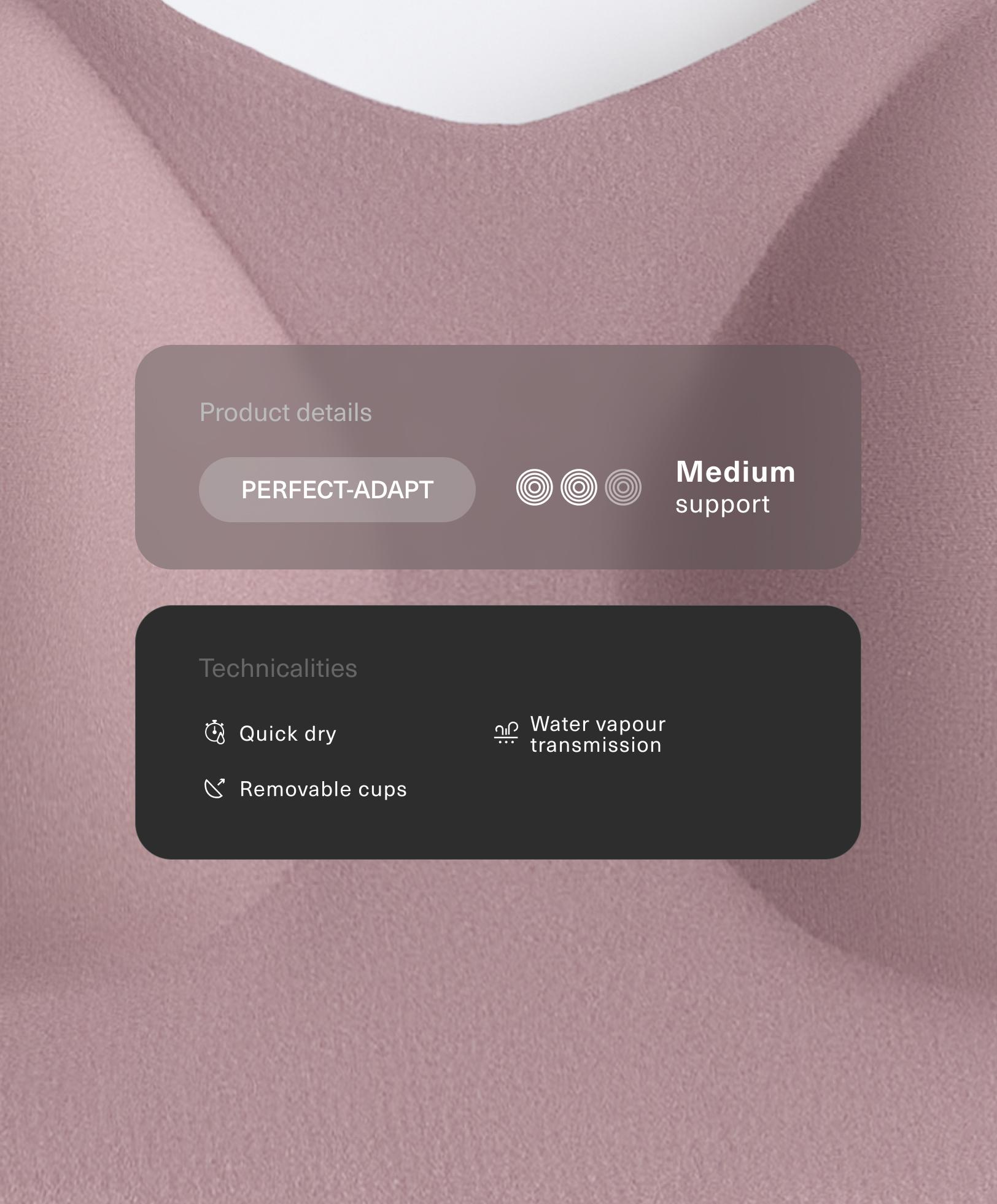 Sujetador deportivo perfect-adapt sujeción media copas Sujetador deportivo perfect-adapt sujeción media copas