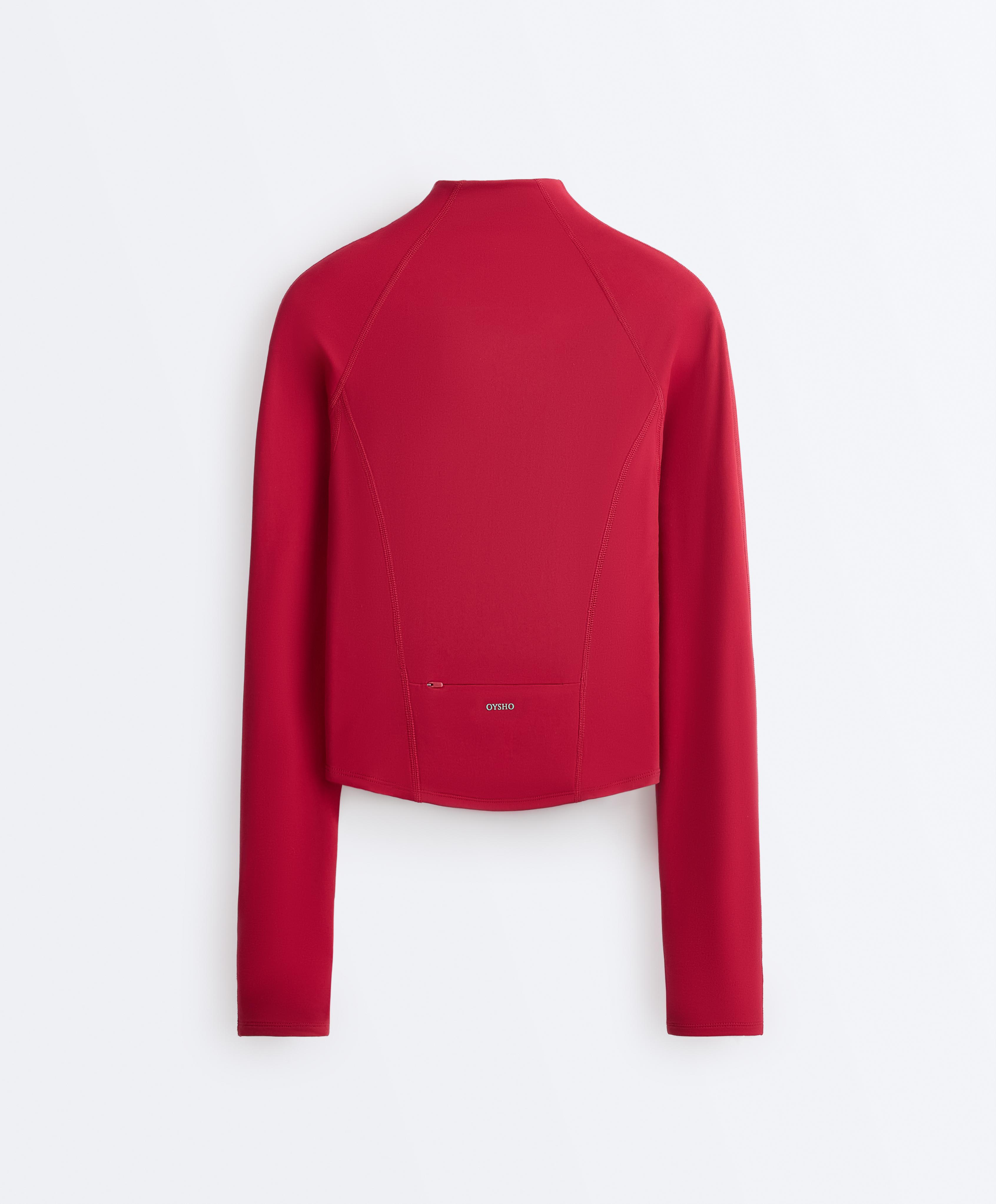 Light warm technical jacket with seams — RED