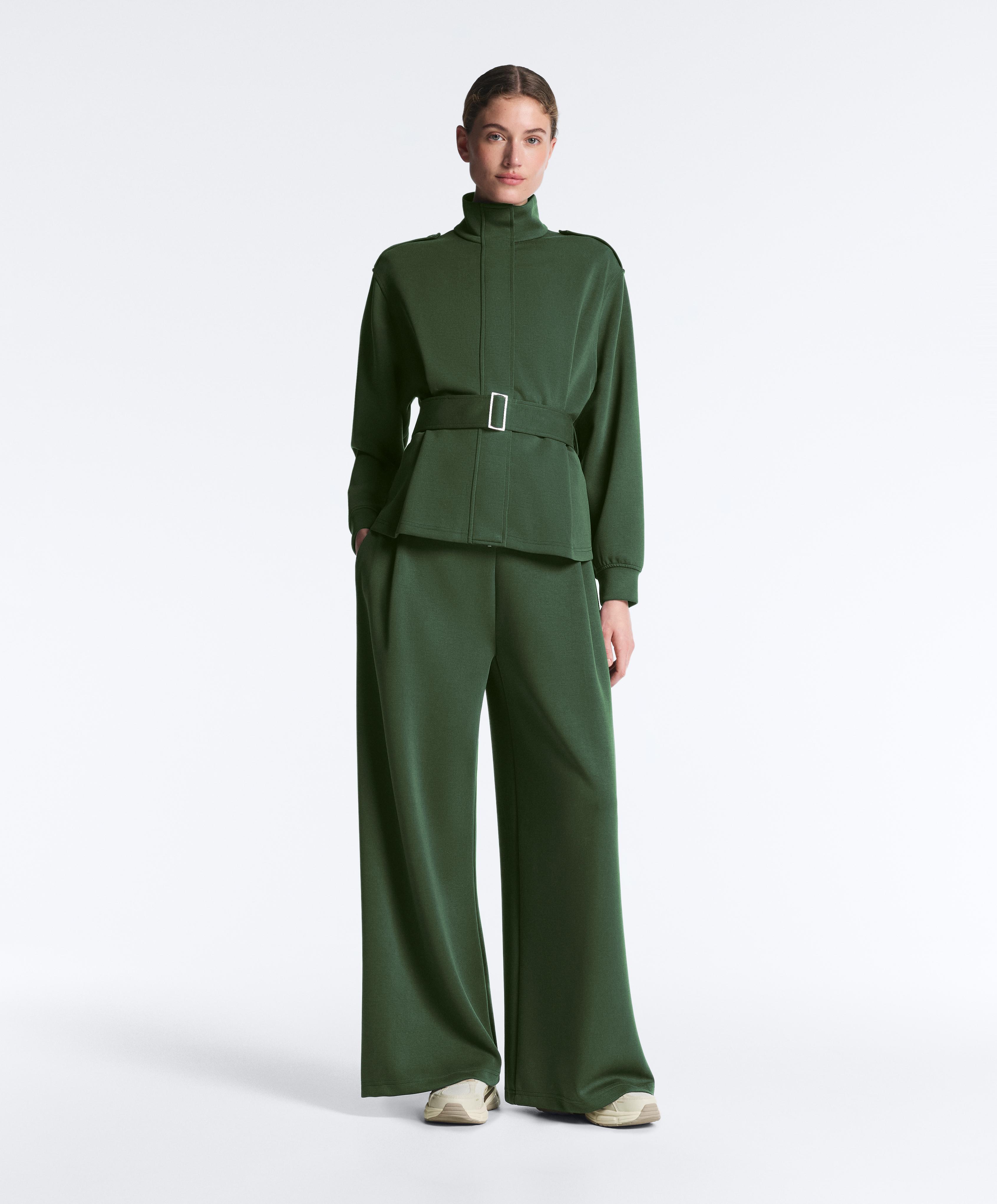 Pantaloni high rise pieghe twill Pantaloni high rise pieghe twill