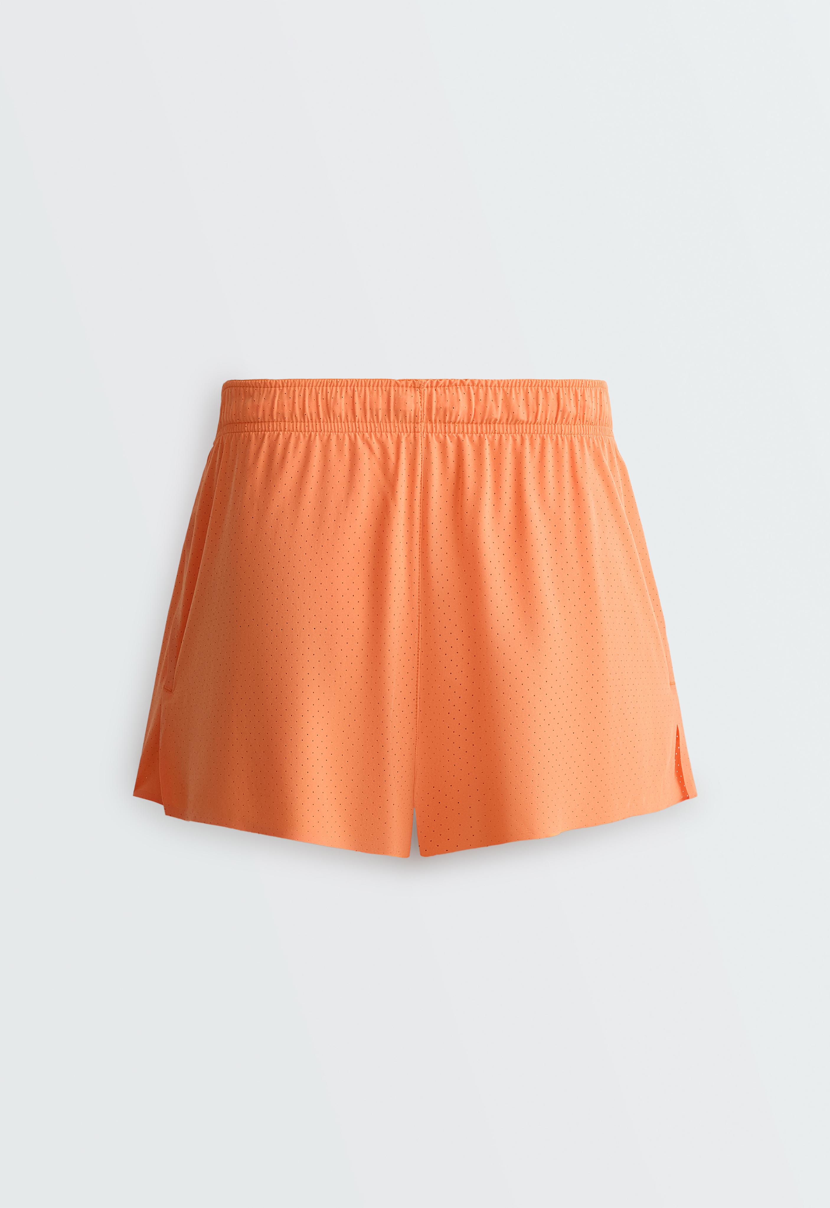 Mid-rise 7cm technical shorts — WASHED ORANGE