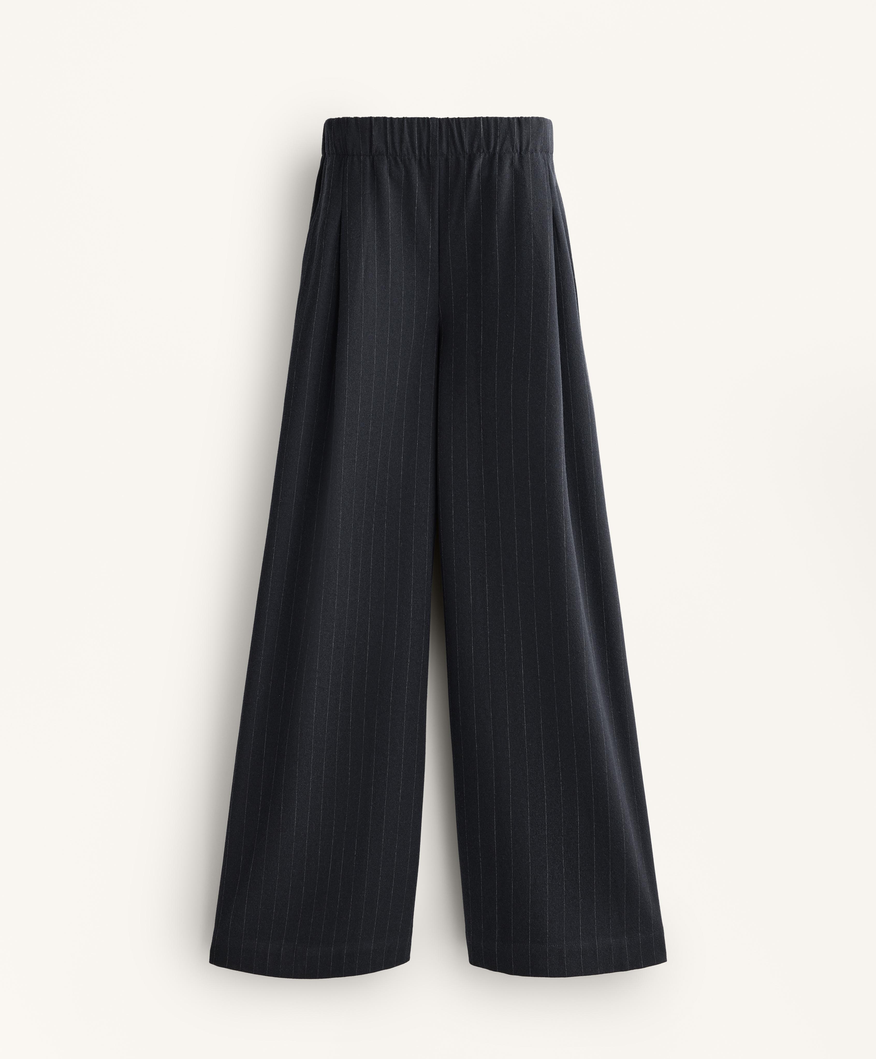 Pinstripe structured wide-leg trousers Pinstripe structured wide-leg trousers