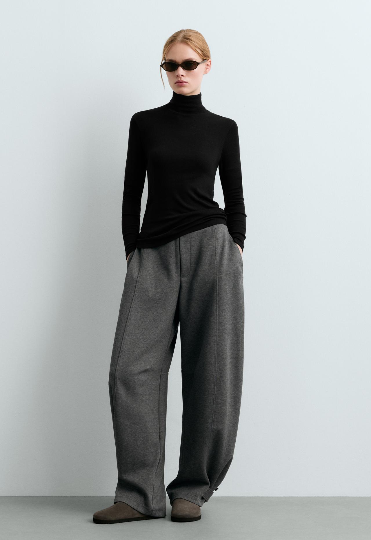 T-shirt base layer rib — BLACK