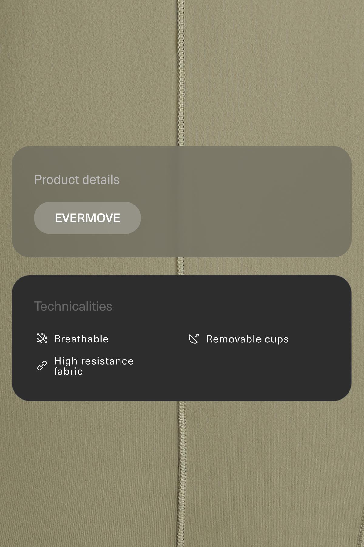 Evermove tank top with straps — WASHED KHAKI