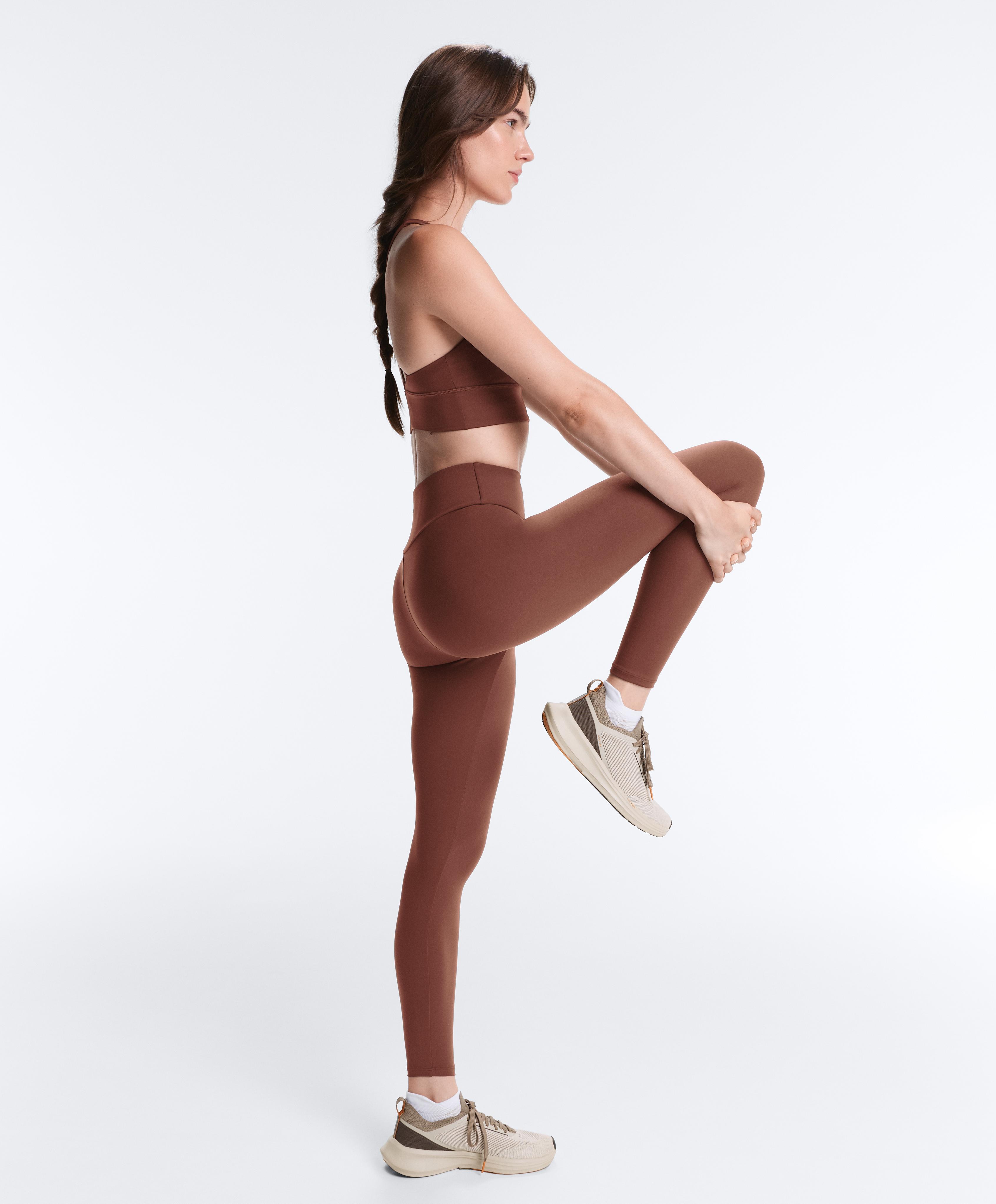 Comfortlux high-waisted ankle-length leggings — TERRACOTTA
