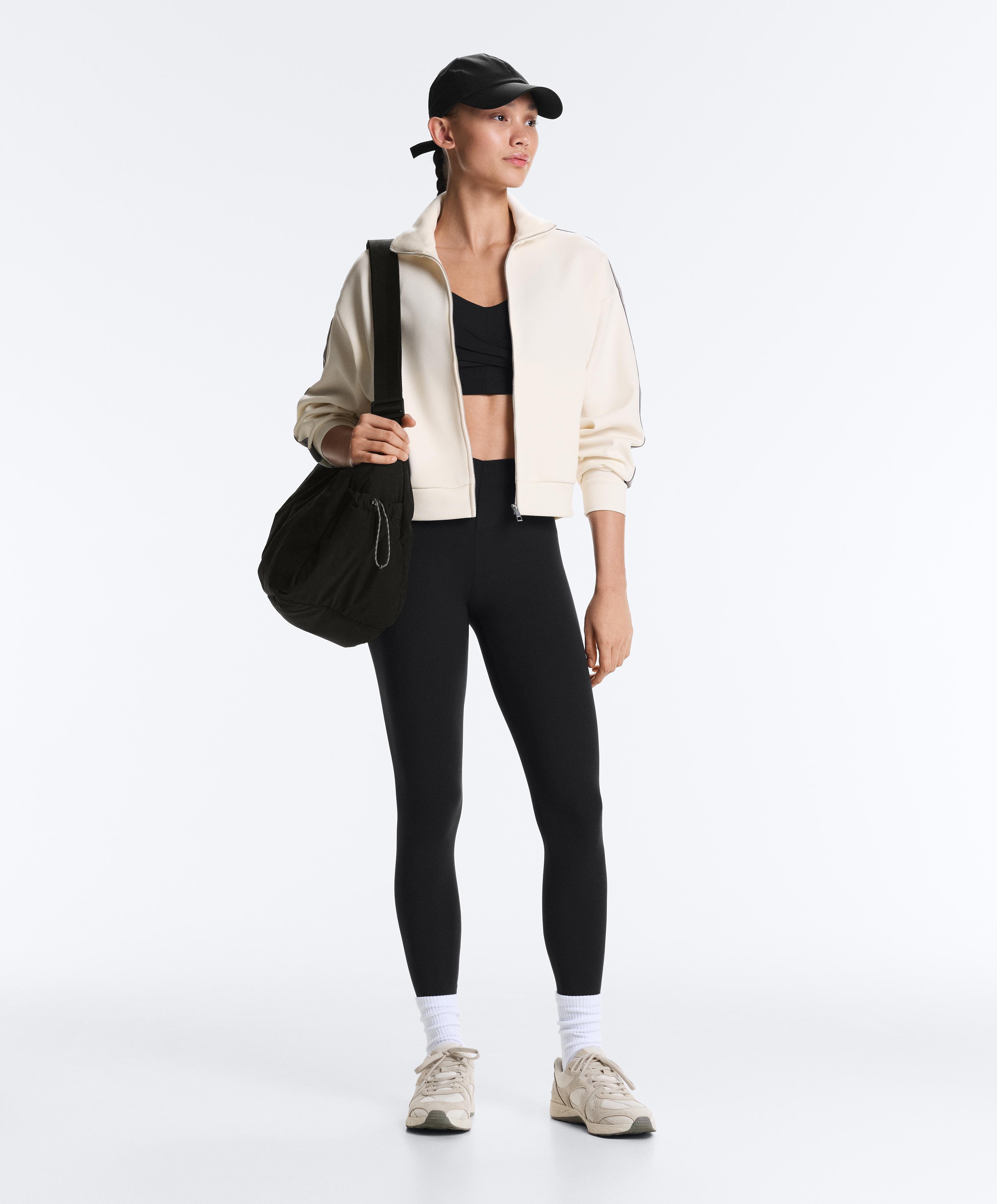 Light Touch crossover tank top — BLACK