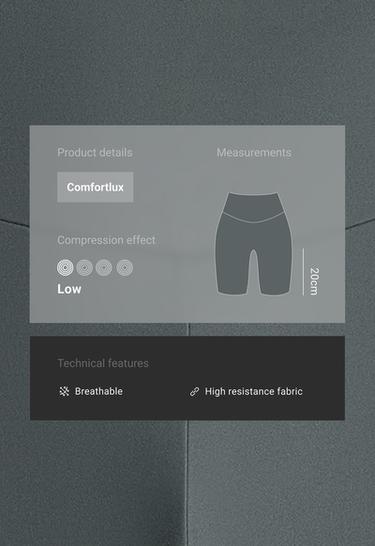 Leggings biker high rise comfortlux 20 cm — STEEL GREY 2
