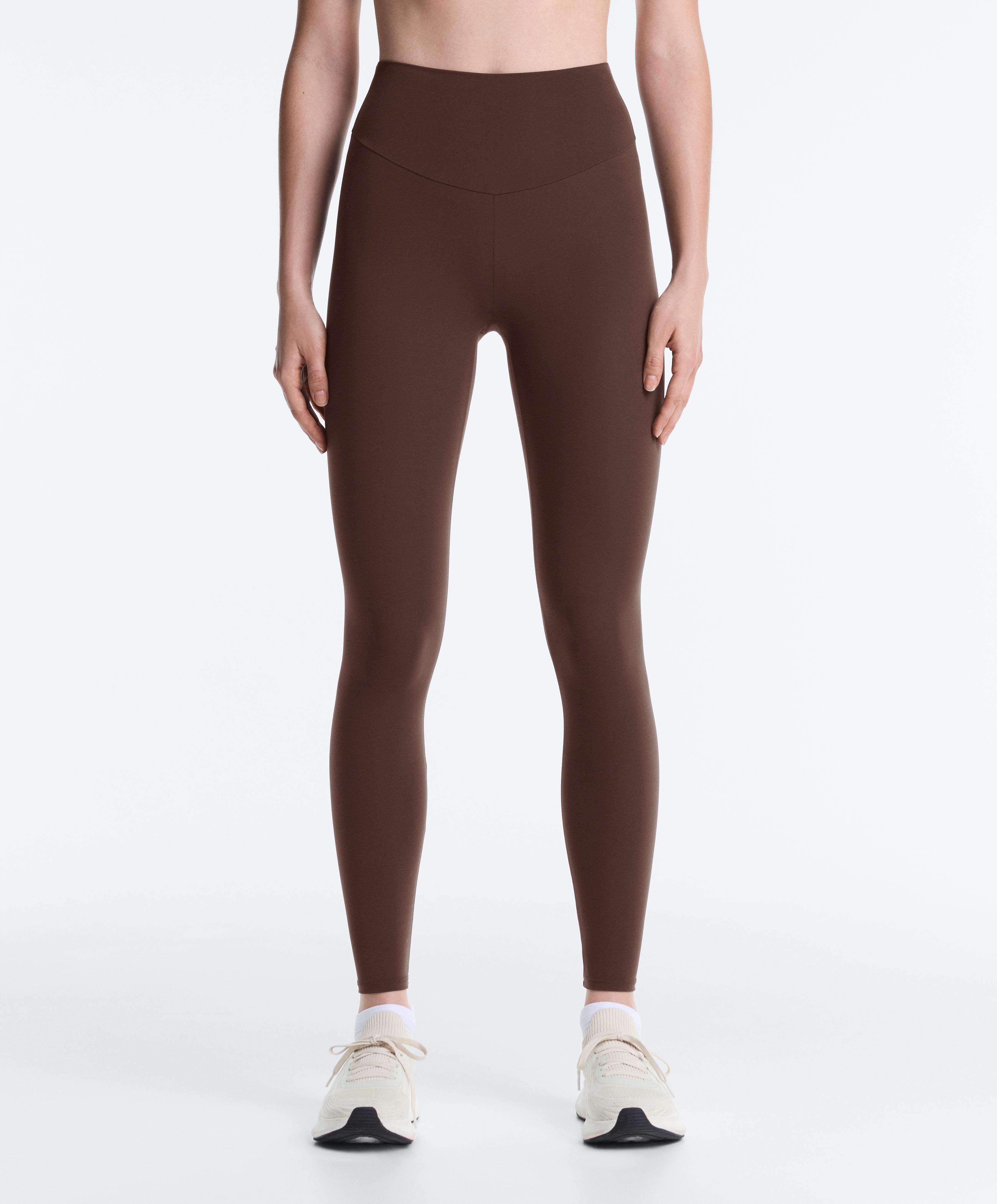 Comfortlux high-waisted ankle-length leggings — BROWN