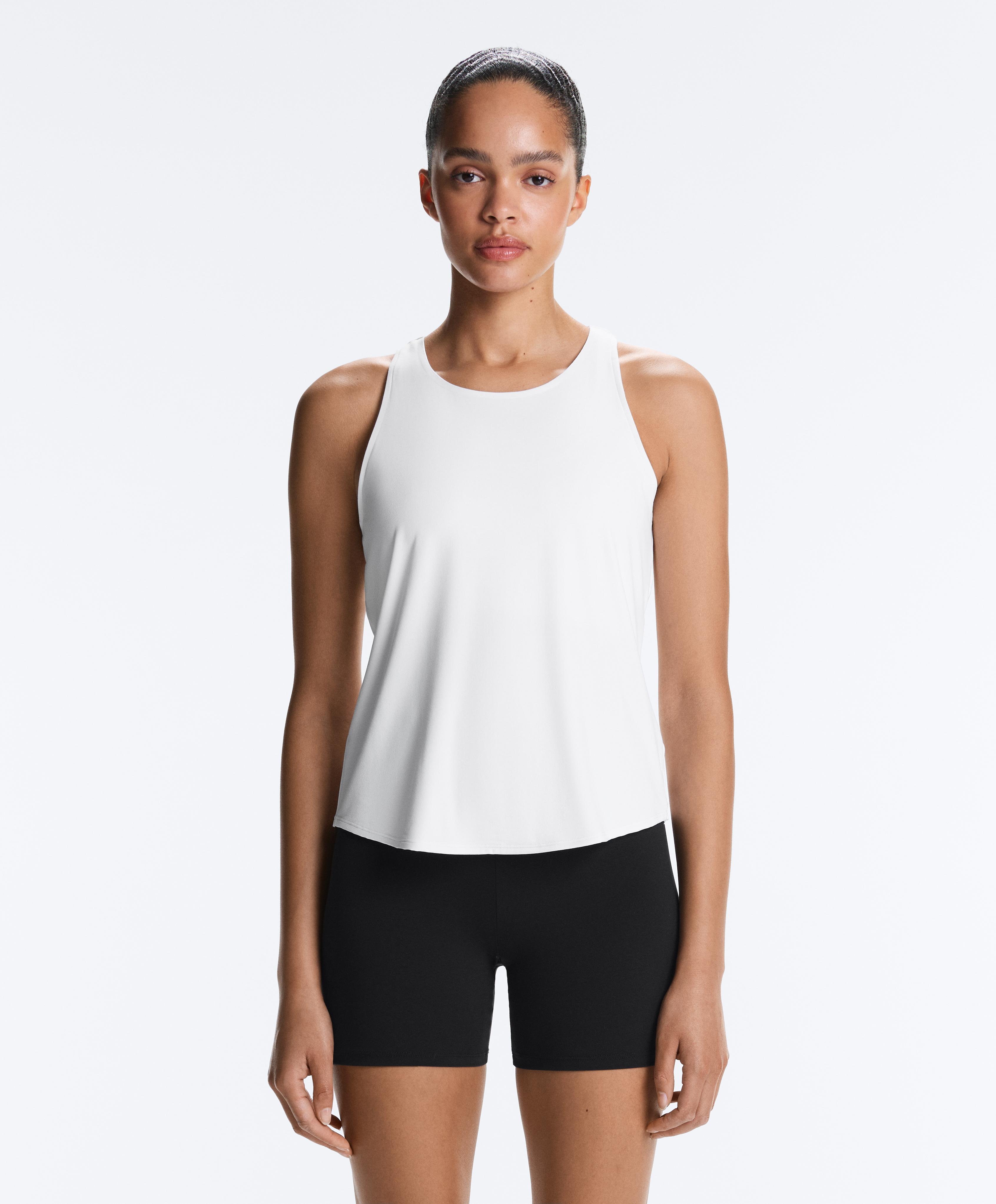 Comfortlux cross-back T-shirt — WHITE
