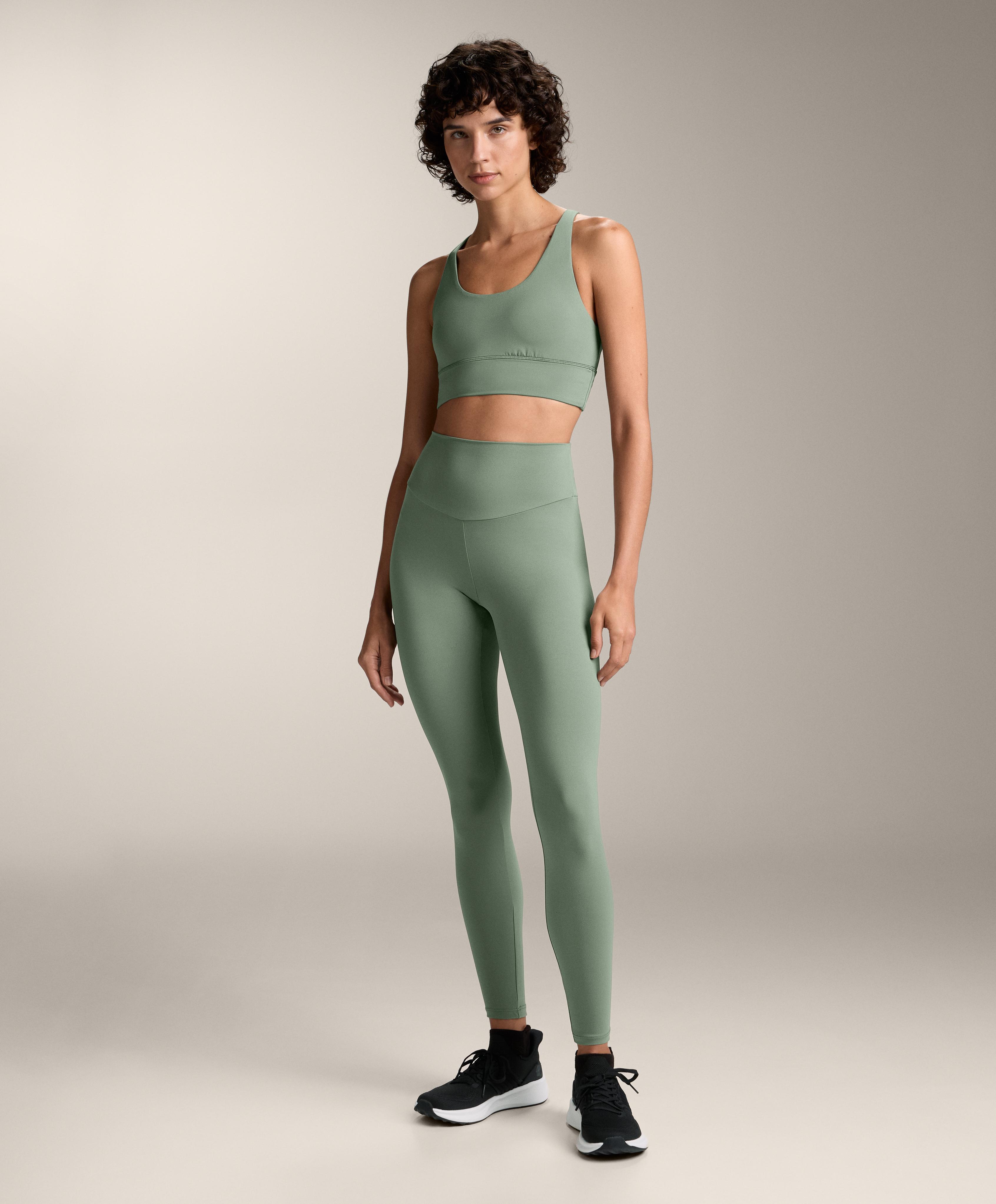 Medium-support Comfortlux sports bra with cups — WASHED GREEN