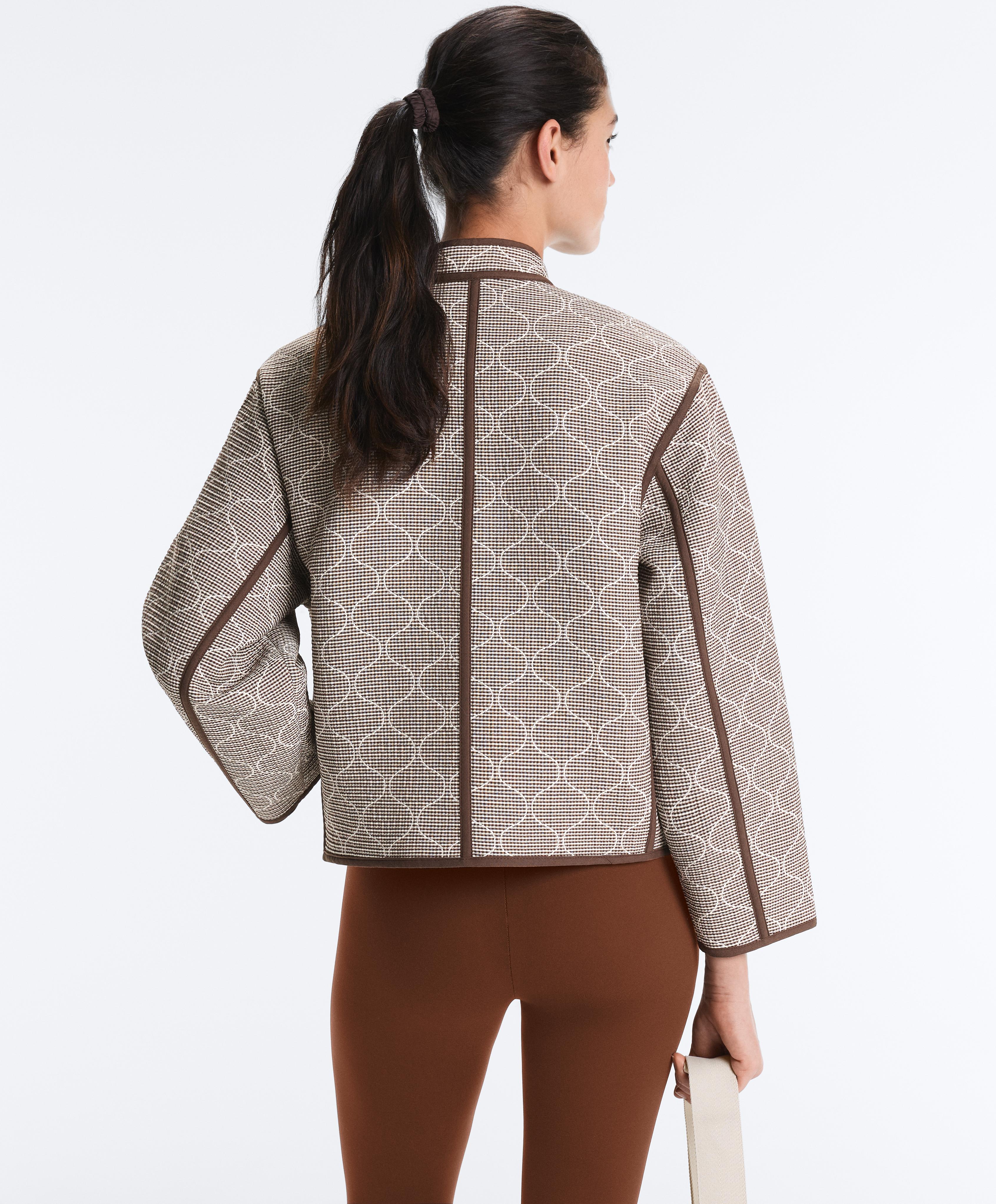 Stand-up collar jacket with contrast | OYSHO United States | Sale