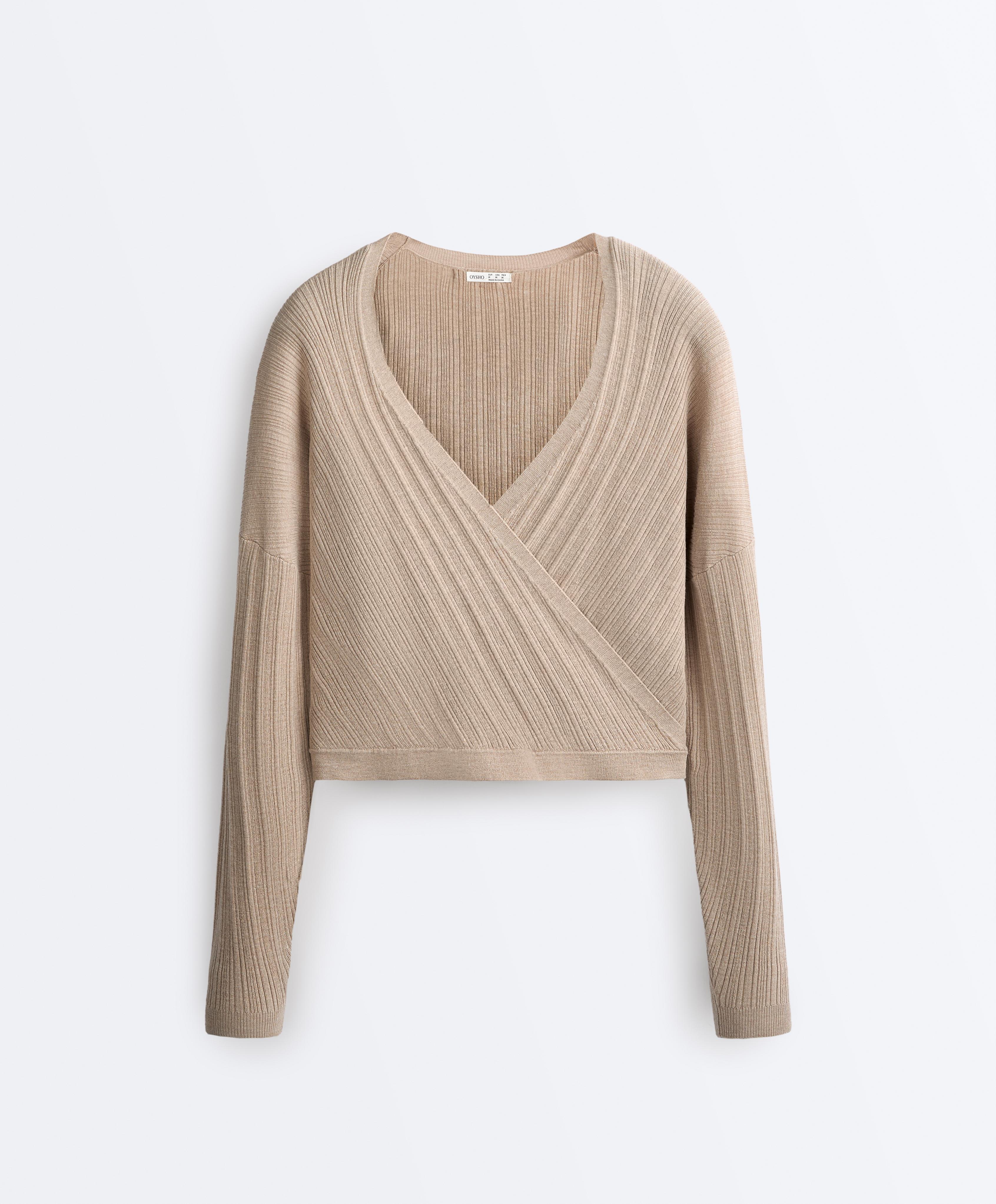 Crossed rib knit jumper — SANDY          