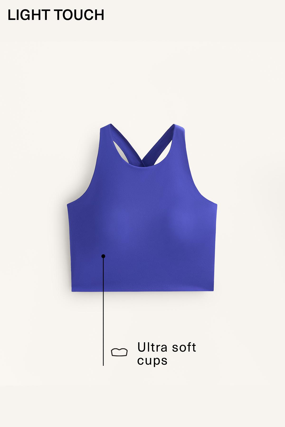 Light Touch crossover back tank top — KLEIN BLUE