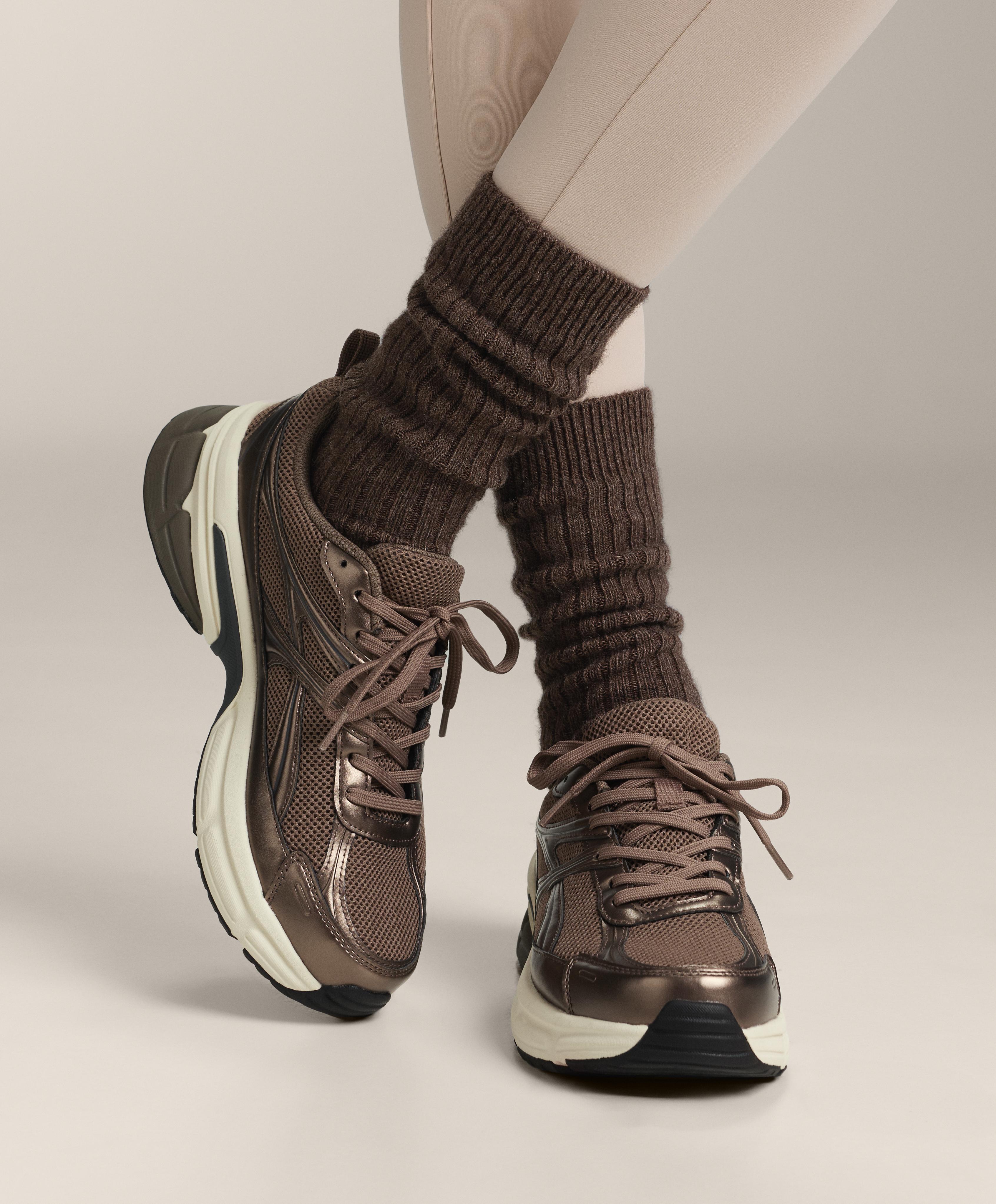 Classic socks 15% cashmere 10% wool — DARK BROWN